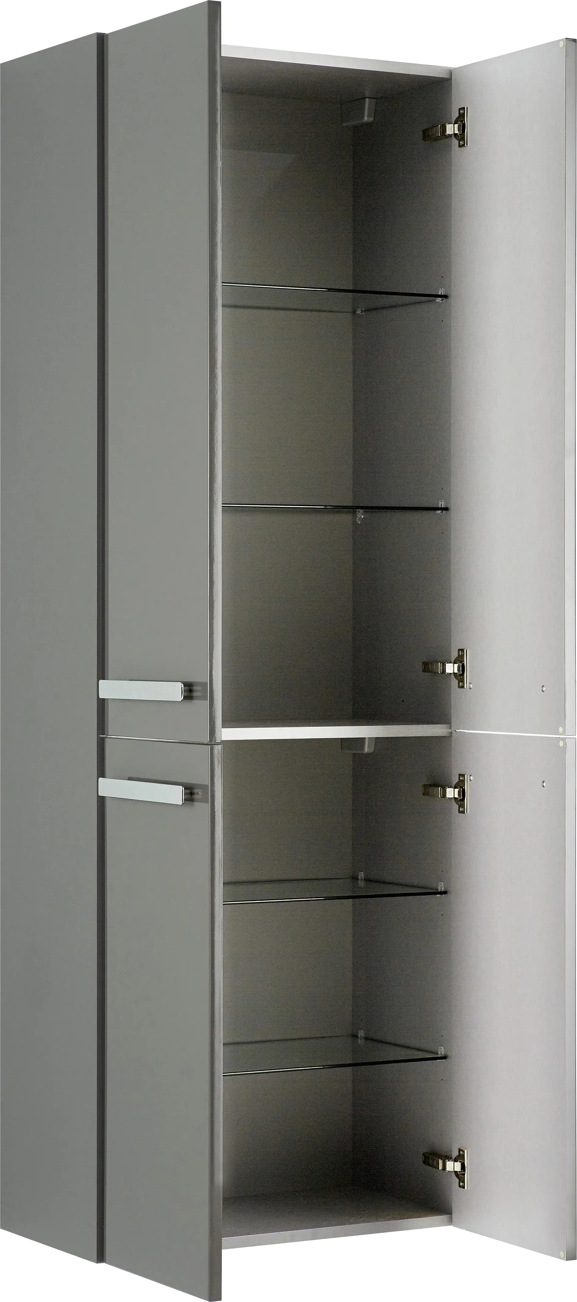 4017026096951_2560730 Pelipal Hochschrank Fokus 4005 Lack steingrau Hochglanz, Breite 60 cm