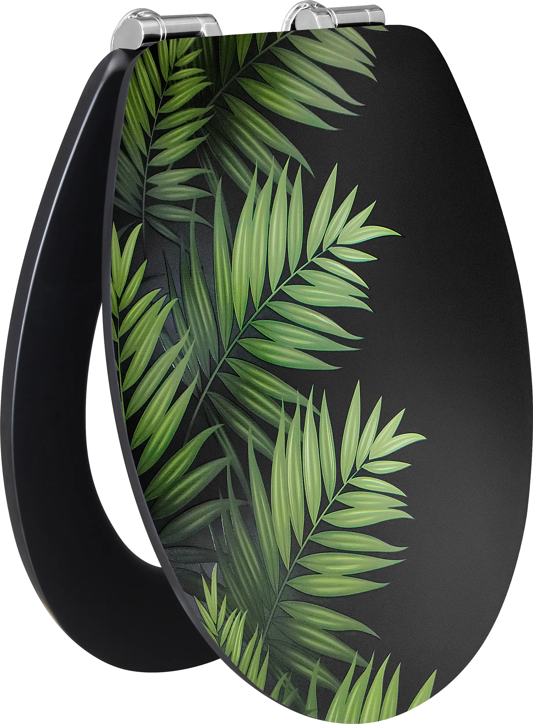 Primaster WC-Sitz mit Absenkautomatik Palme schwarz Primaster WC-Sitz mit Absenkautomatik Palme schwarz