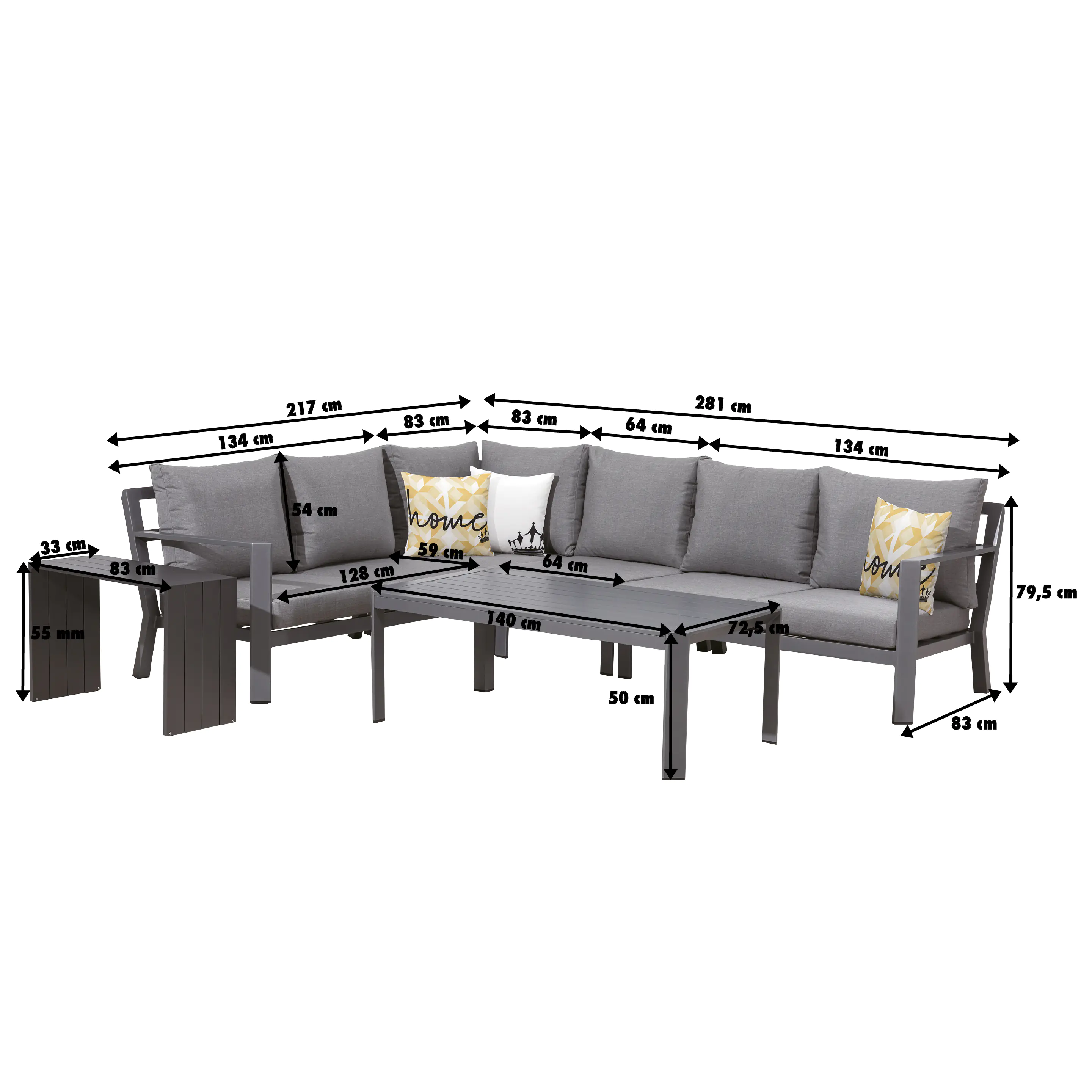 Primaster Gartenmöbel-Set Elbasan Aluminium Primaster Gartenmöbel-Set Elbasan Aluminium
