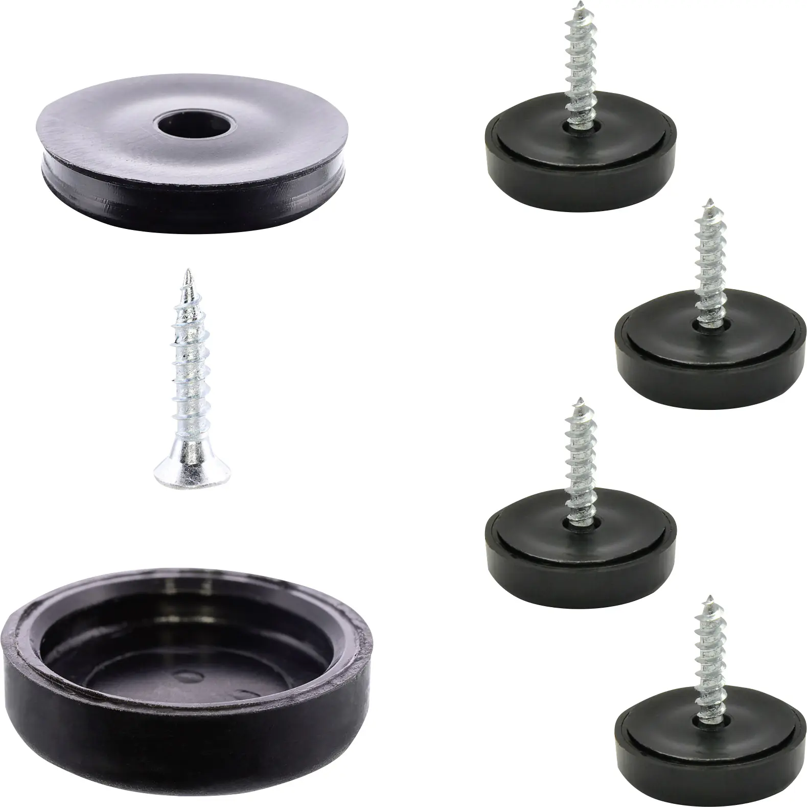 Wagner Möbelgleiter zum Anschrauben Black Slim schwarz grau Ø 17 mm - 4 Stück Wagner Möbelgleiter zum Anschrauben Black Slim schwarz grau Ø 17 mm - 4 Stück