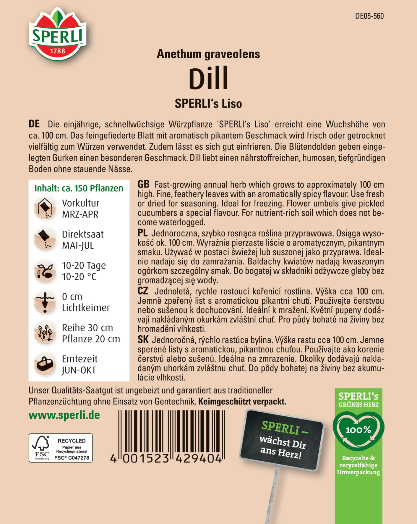 Sperli Dill Sperli 's Liso Sperli Dill Sperli 's Liso
