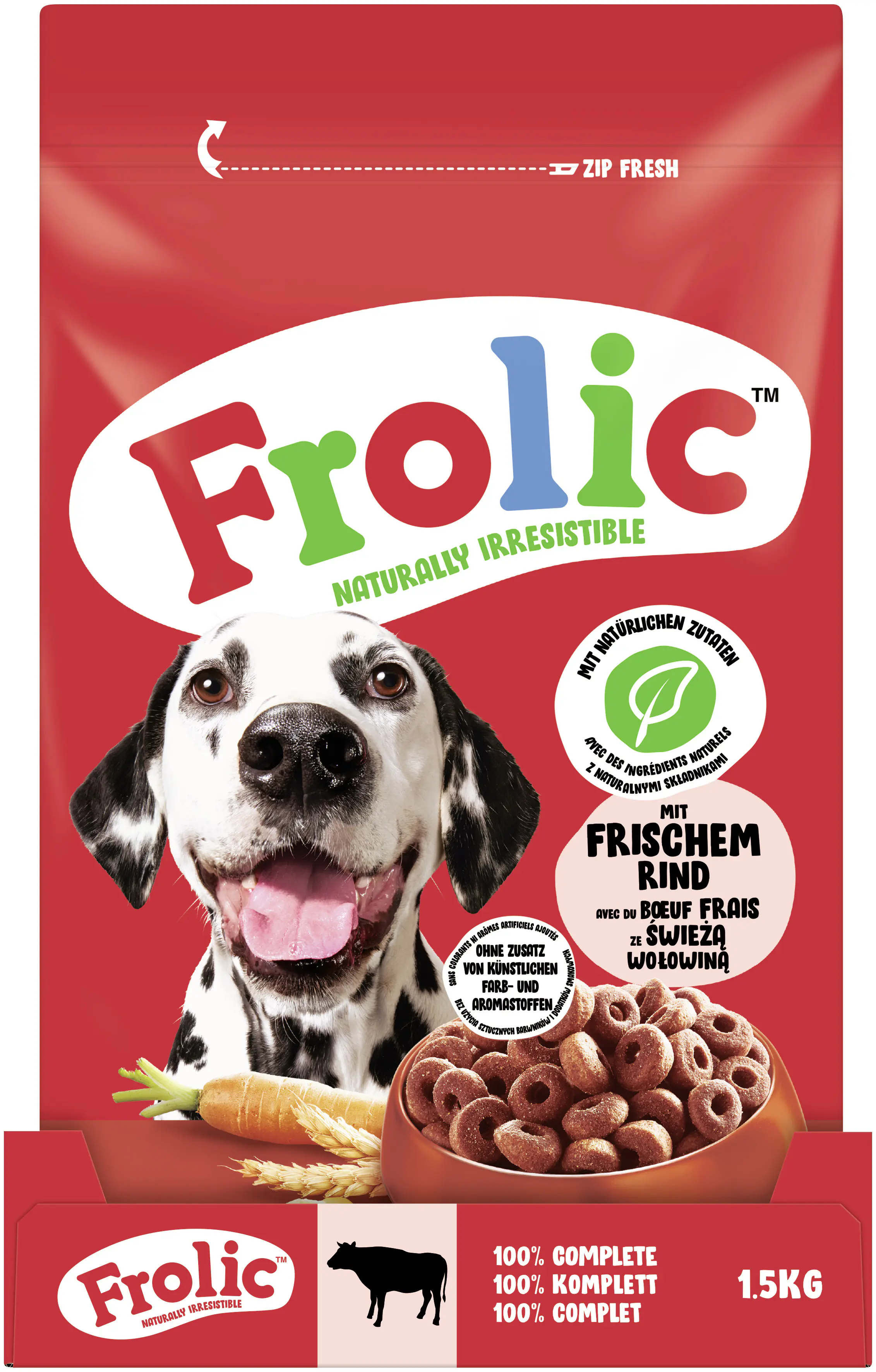 Frolic Trockenfutter Rind 1,5 kg  Frolic Trockenfutter Rind 1,5 kg