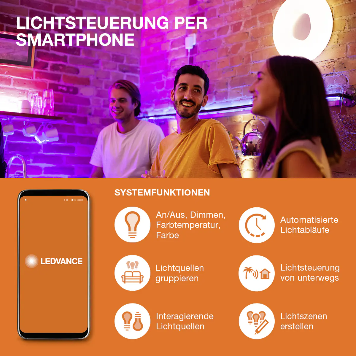 Ledvance LED Panel Planon Smart+WiFi weiß 45 x 45 cm Ledvance LED Panel Planon Smart+WiFi weiß 45 x 45 cm