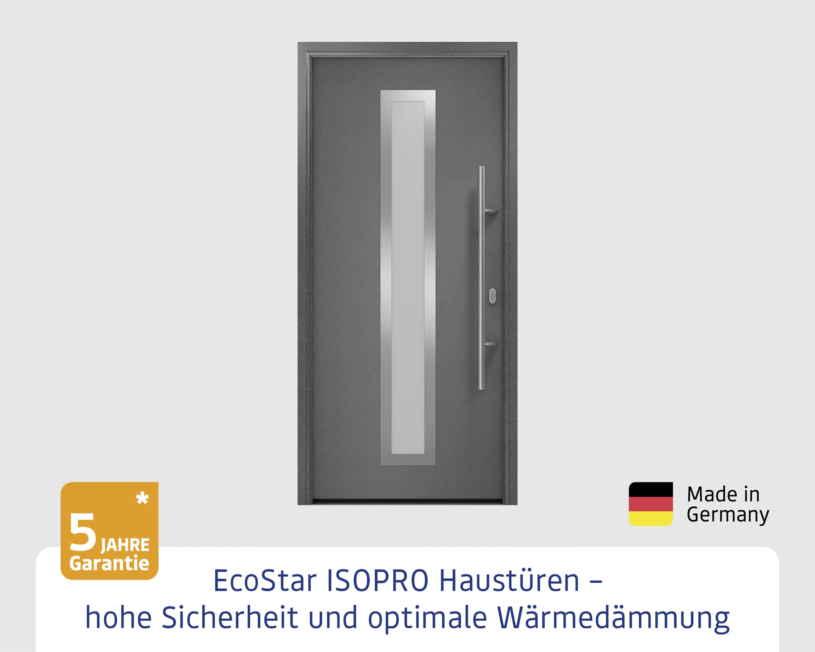 EcoStar Haustür ISOPRO IP 700S anthrazit metallic 110 x 210 cm EcoStar Haustür ISOPRO IP 700S anthrazit metallic 110 x 210 cm