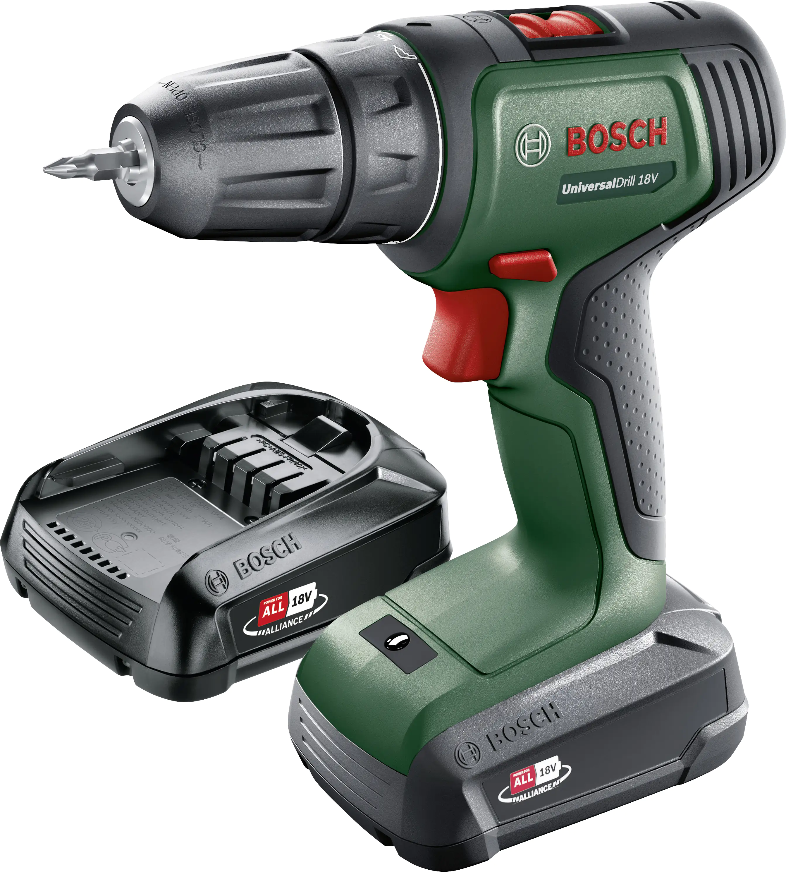 Bosch Akku-Bohrschrauber UniversalDrill 18 V 1,5 Ah mit Akku & Ladegerät Bosch Akku-Bohrschrauber UniversalDrill 18 V 1,5 Ah mit Akku & Ladegerät