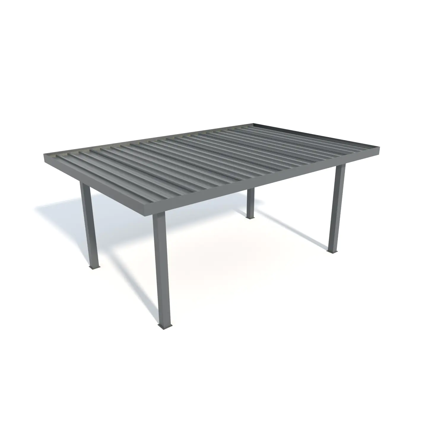 Carport Style 500 x 600 cm grau