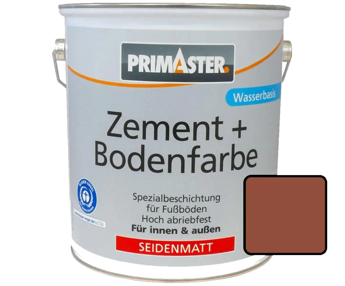 Primaster Zementfarbe und Bodenfarbe 5 L kupferbraun seidenmatt Primaster Zementfarbe und Bodenfarbe 5 L kupferbraun seidenmatt