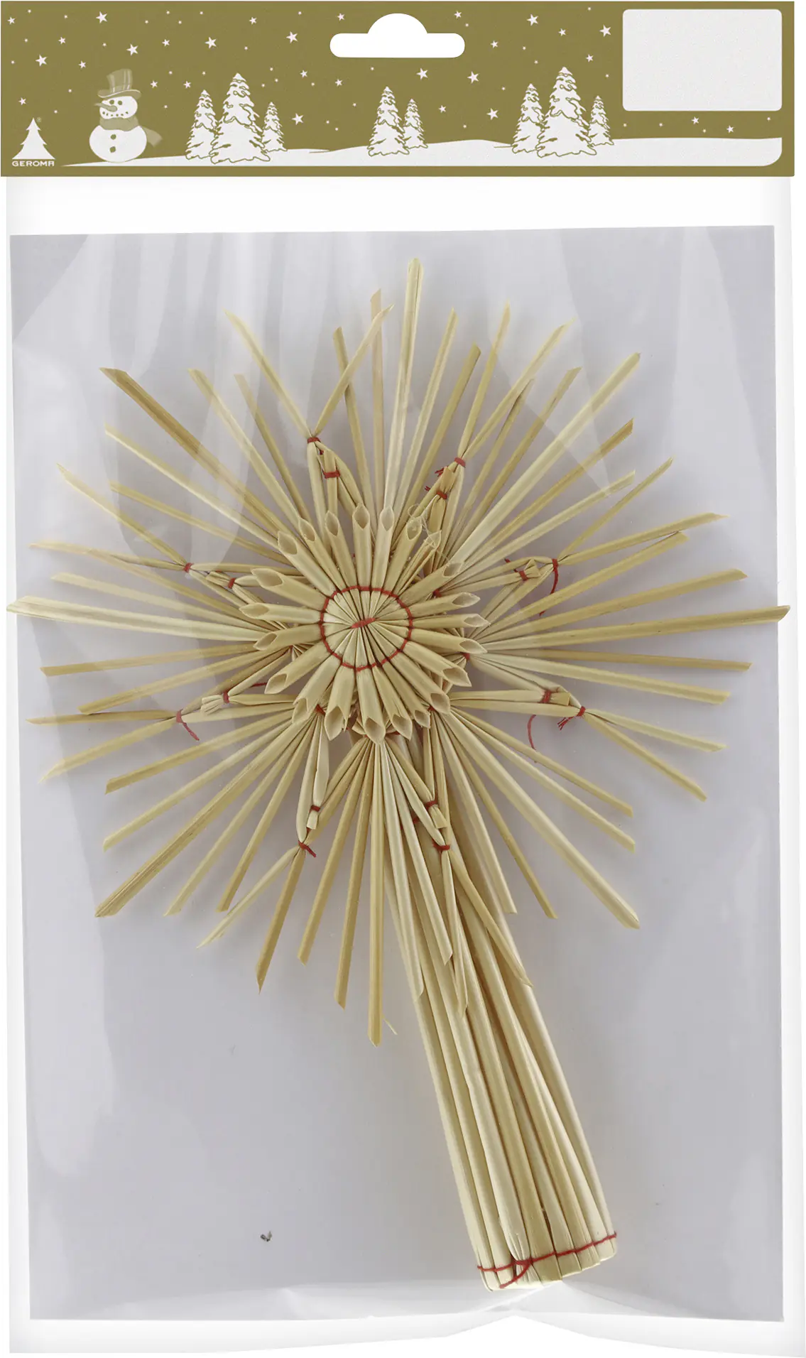 Baumspitze Weihnachten Stroh Ø 18 x 23 cm natur