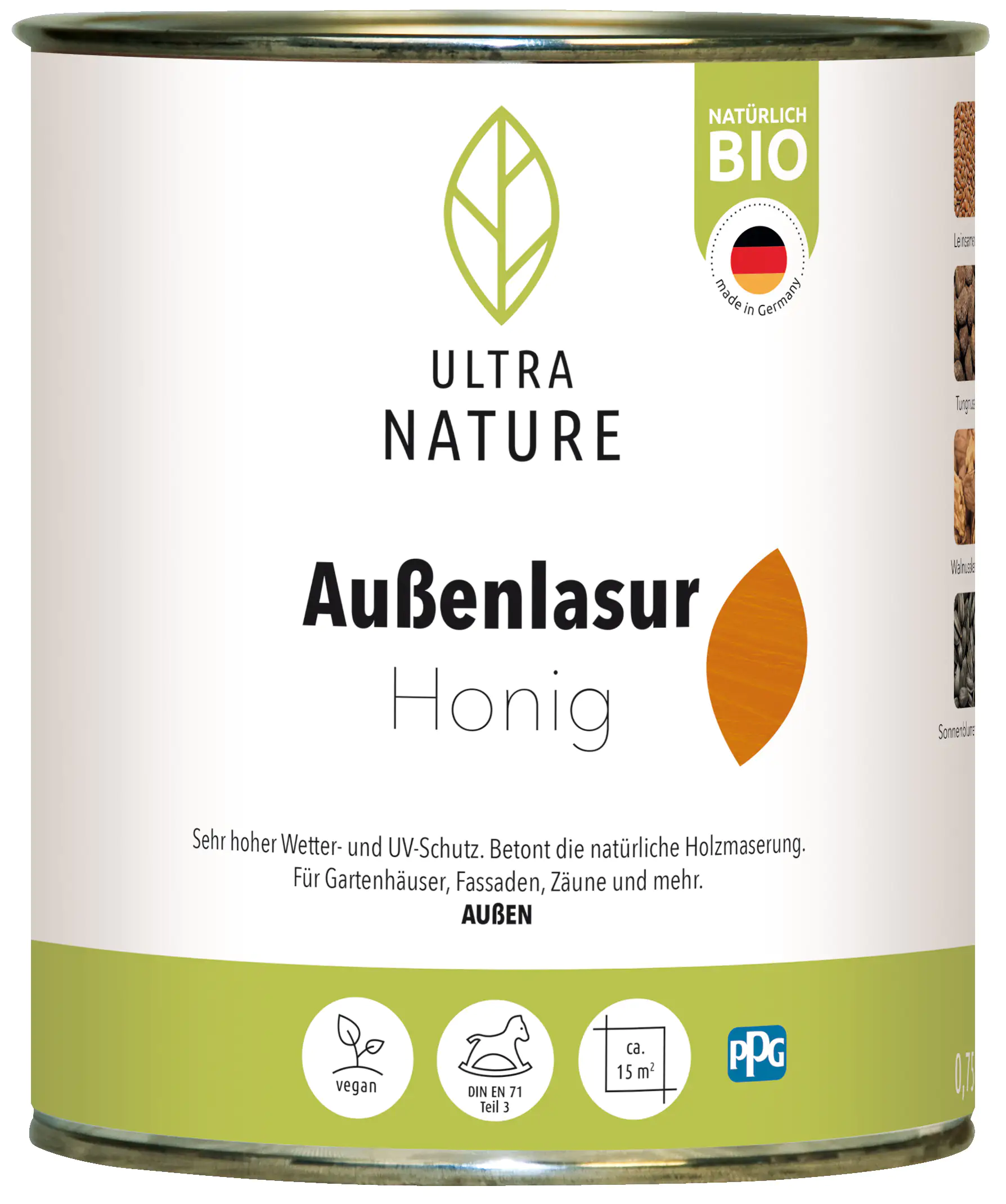 Ultra Nature Außenlasur 750 ml honig