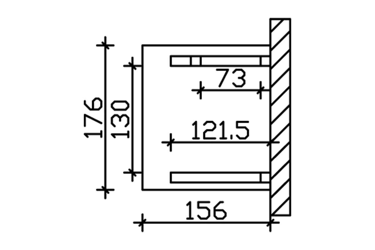 SKAN HOLZ Vordach Potsdam Typ 3 176 x 156 cm, lasiert in Weiß