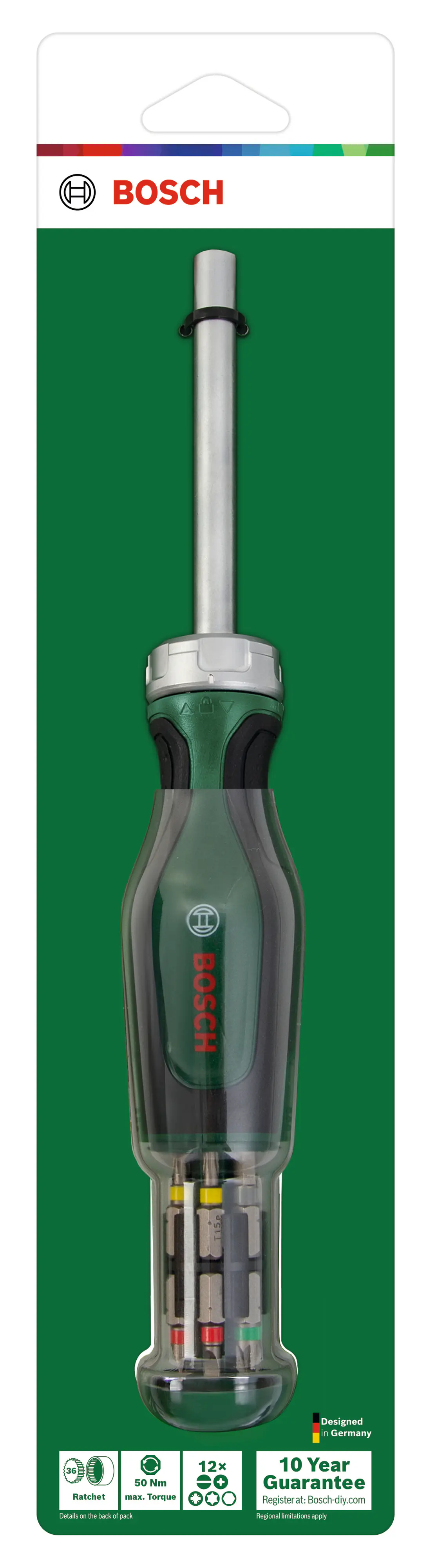 Bosch Bit-Ratschenschraubendreher inkl. 12 Bits