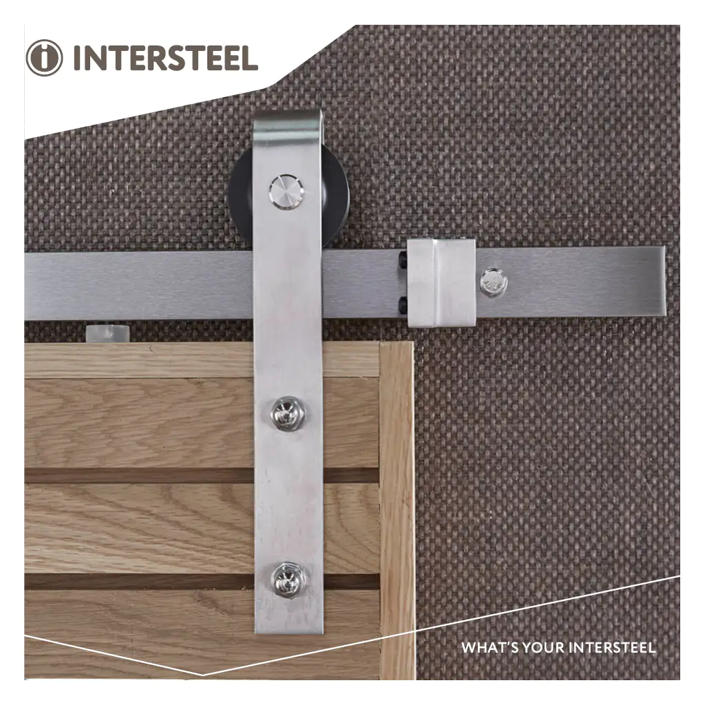 Schiebetürsystem 200 cm Basic, Edelstahl gebürstet