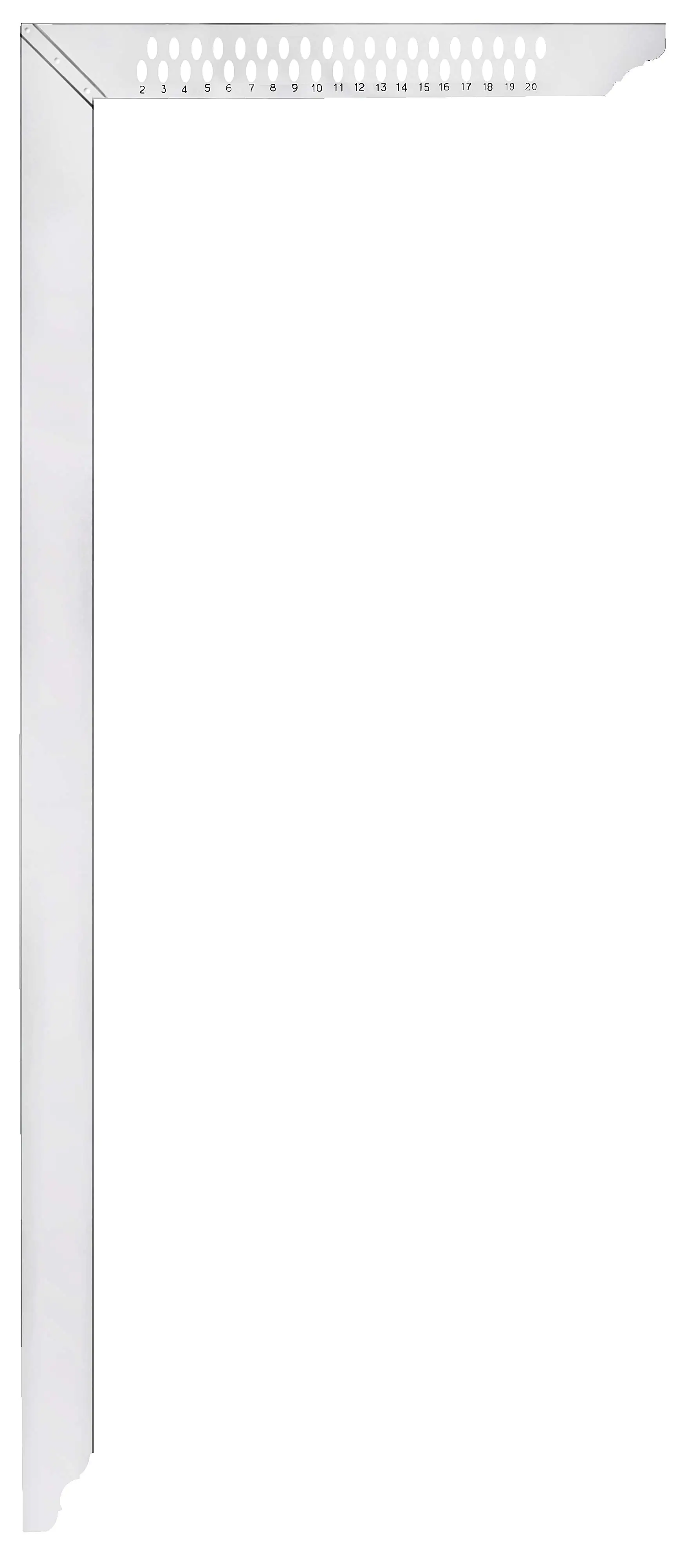 Zimmermannswinkel 700 mm mit Anreißlöchern