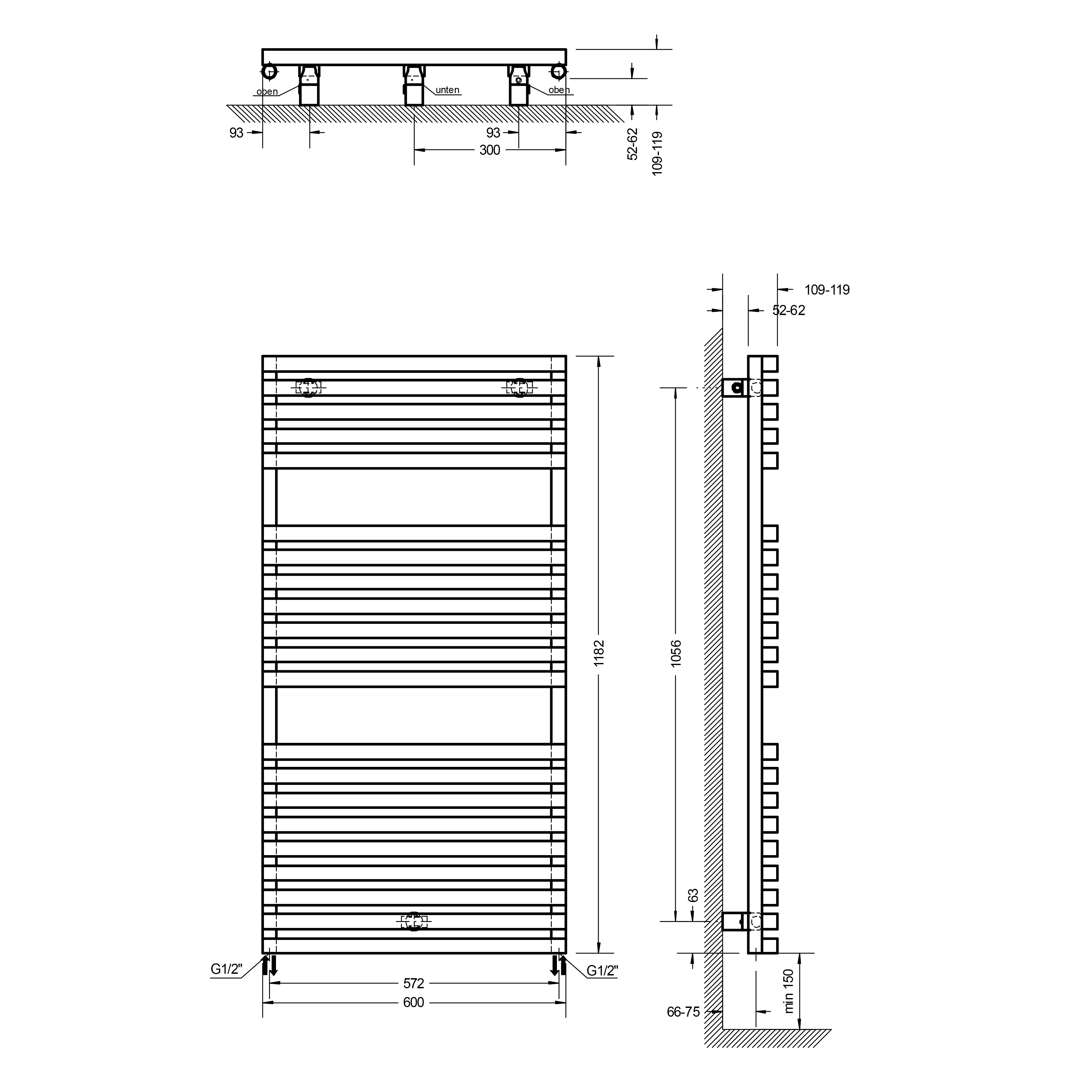 4060991044441_3 Schulte Badheizkörper Genf 118,2 x 60 cm 717 Watt
