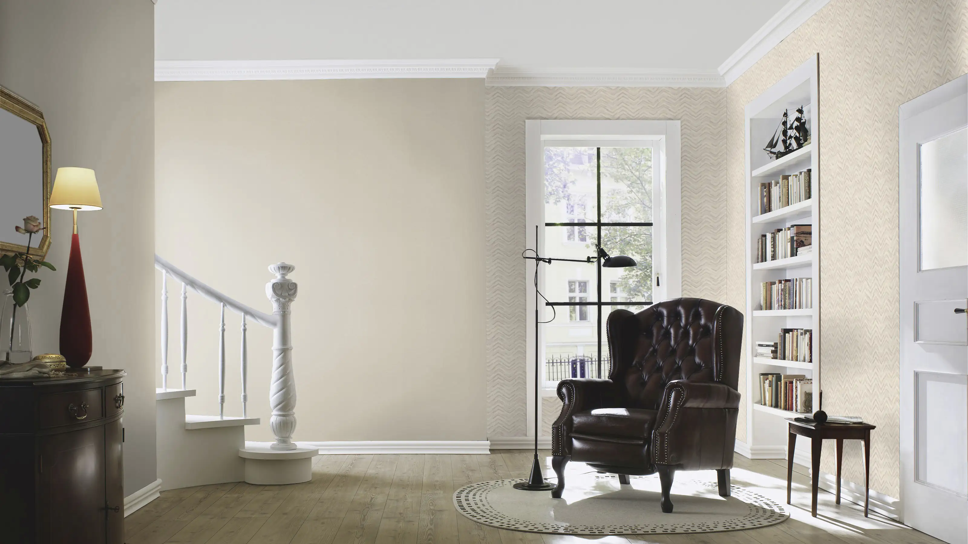 Rasch Vliestapete 560077 BARBARA home Collection III uni beige, 10,05 x 0,53 m