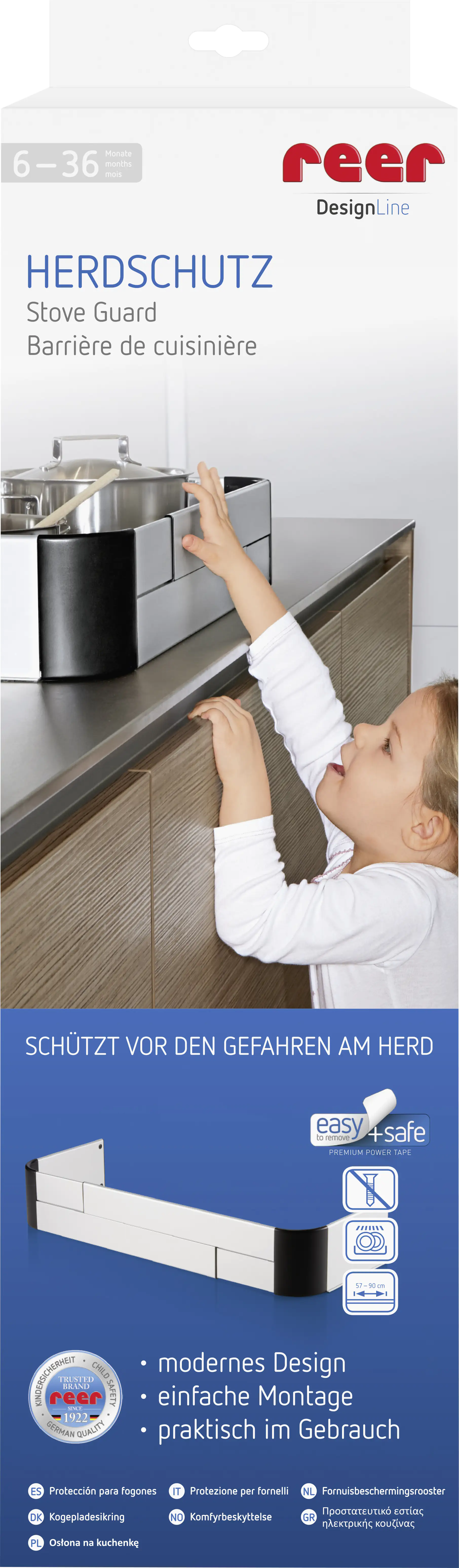 reer Herdschutzgitter 250 x 570-900 x 120 mm