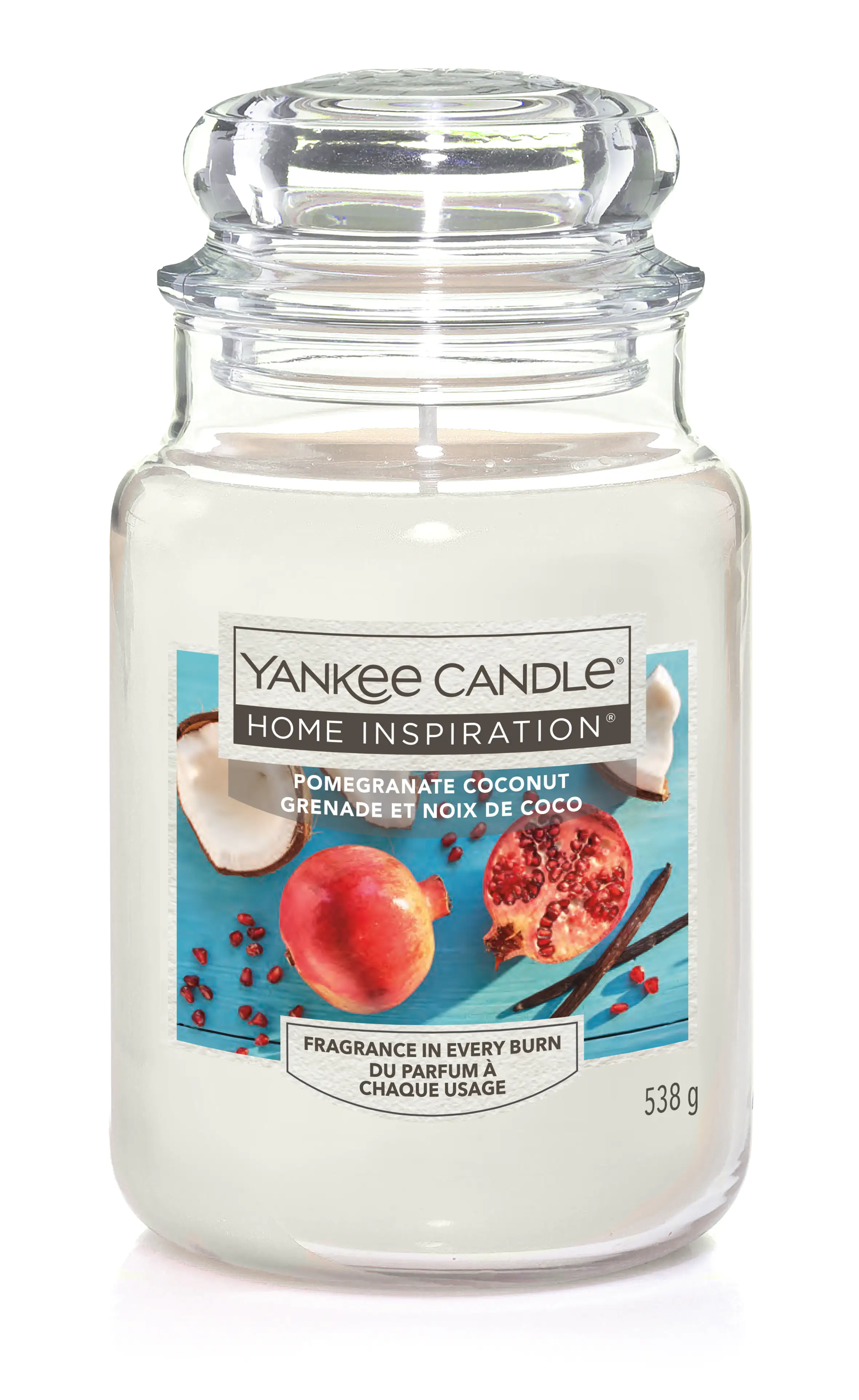 Yankee Candle Duftkerze Großes Glas Pomegranate Coconut 538 g, weiß Yankee Candle Duftkerze Großes Glas Pomegranate Coconut 538 g, weiß