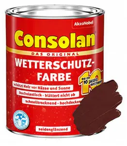 Consolan Wetterschutz-Farbe 0,75 L dunkelbraun