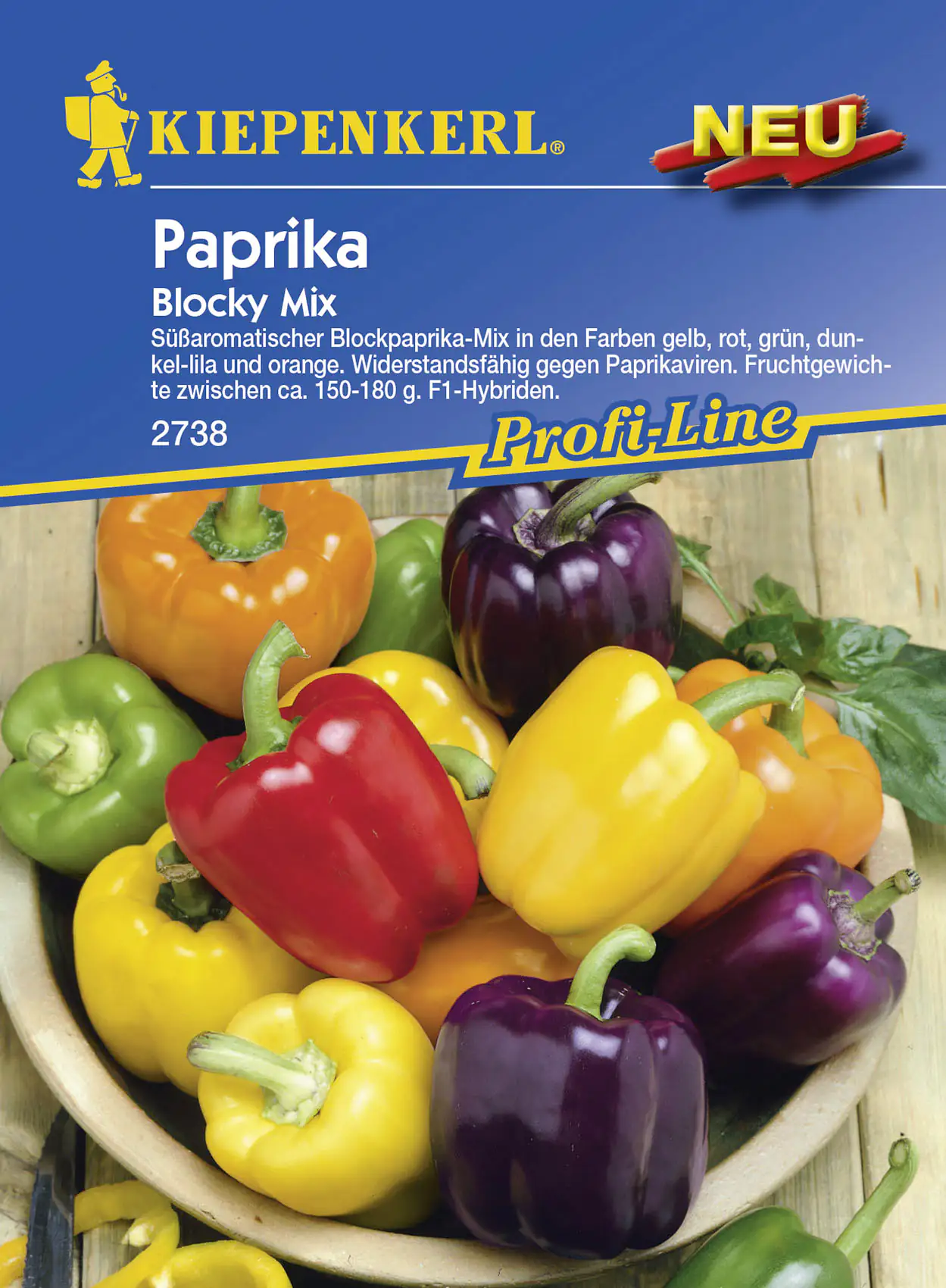 Kiepenkerl Blockpaprika Blocky Mix Capsicum annuum, Inhalt: ca. 6 Pflanzen