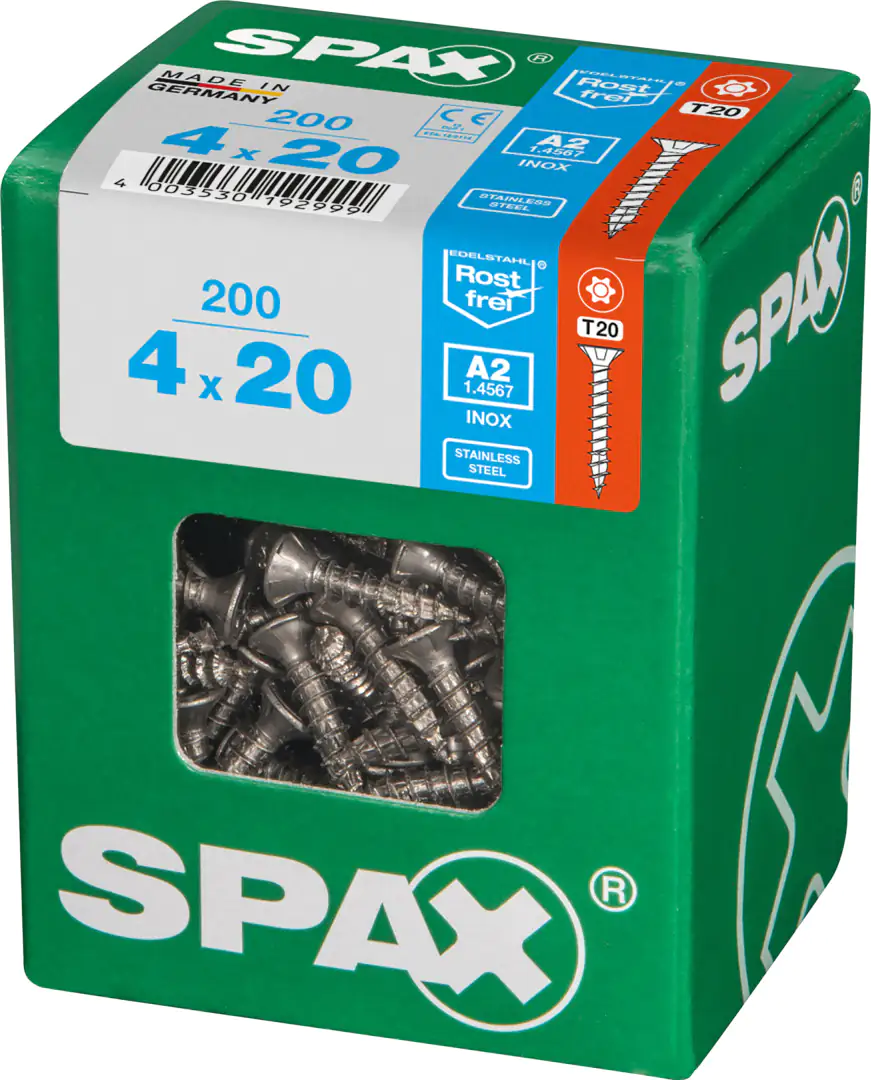 Spax Universalschrauben 4.0 x 20 mm TX 20 - 200 Stk.