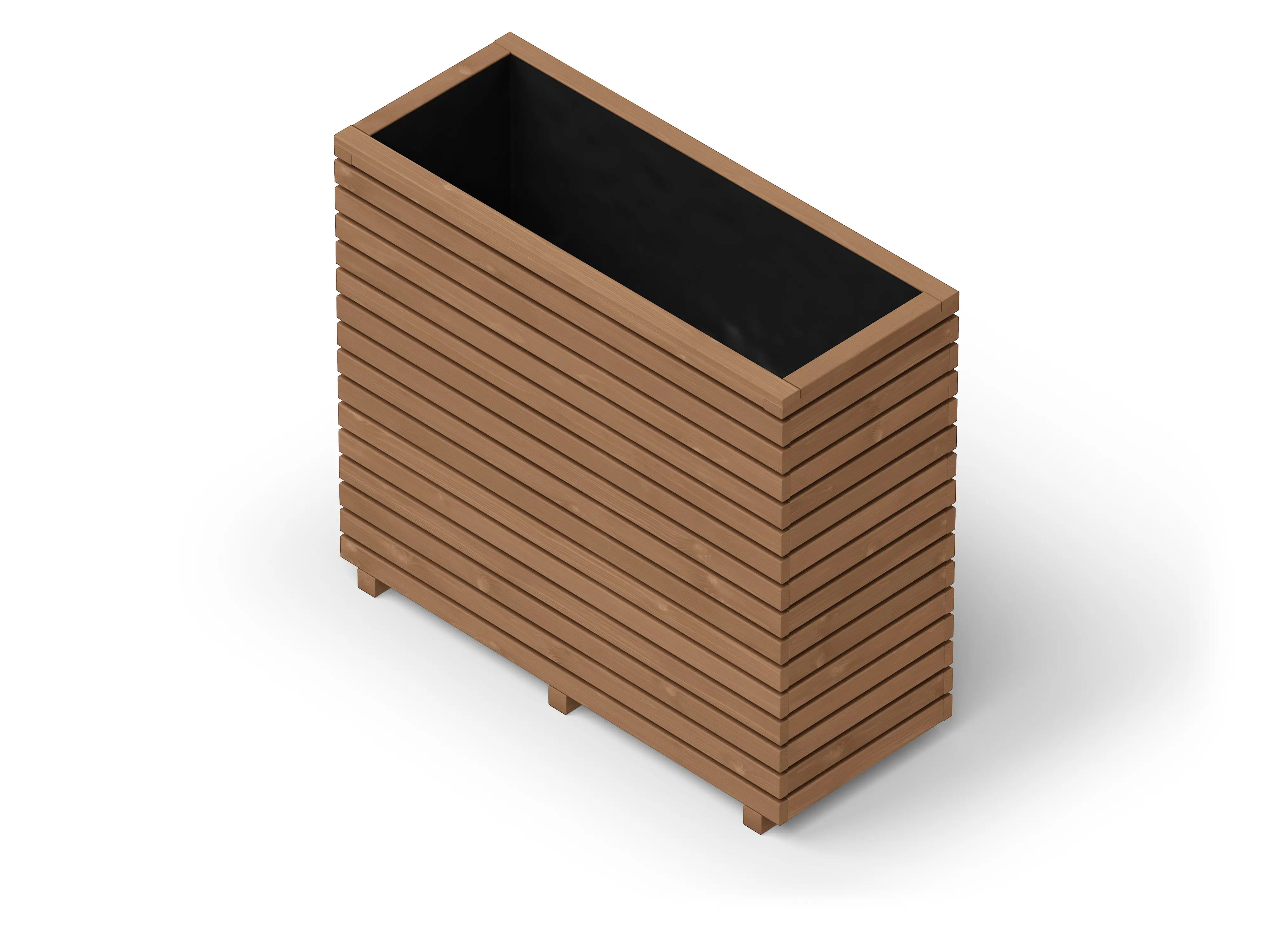 Upyard Pflanzkübel TerraBox High Holz 100 x 90 cm natur inkl. Einlage