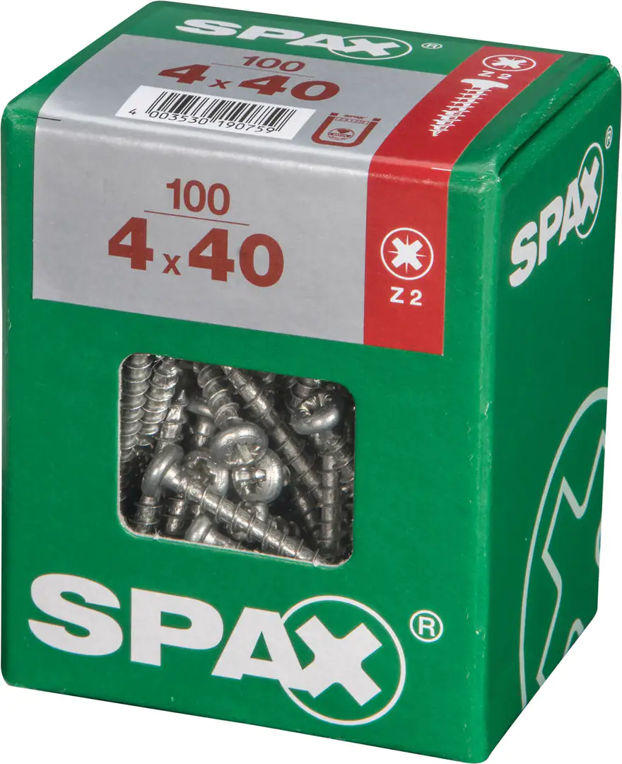 Spax Universalschrauben 4.0 x 40 mm TX 20 - 100 Stk.