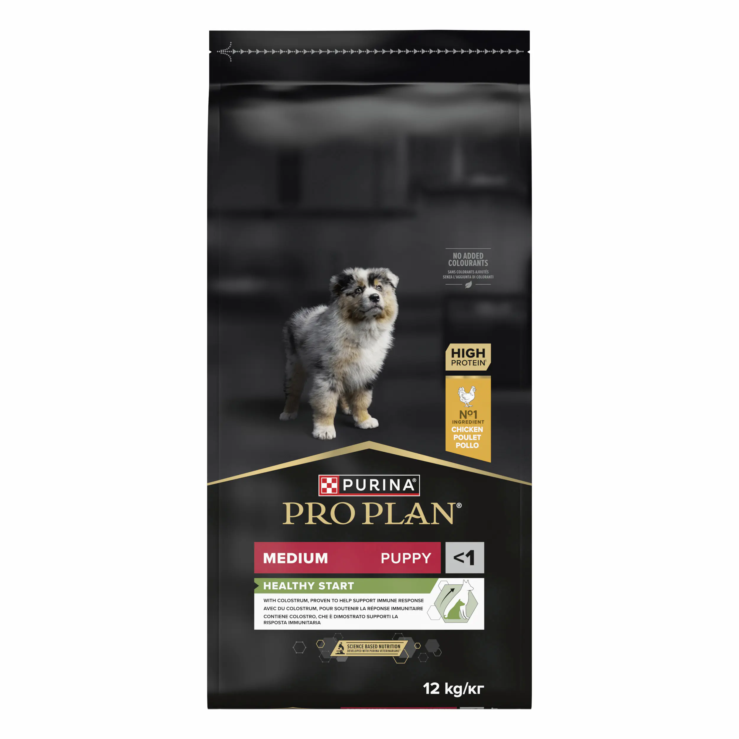 Purina Pro Hundetrockenfutter Junior Medium 12 kg Huhn & Reis
