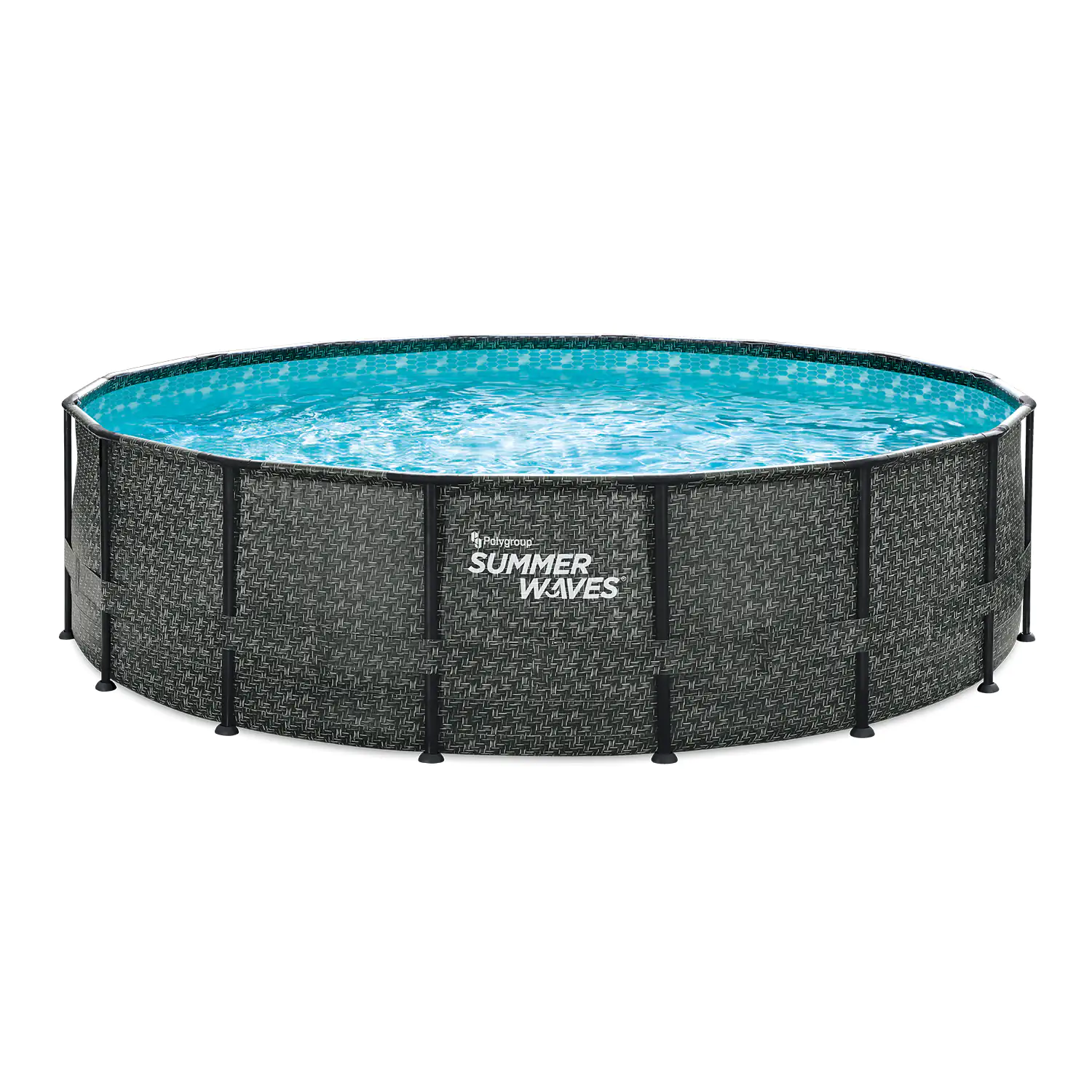 Summer Waves Pool Frame Dark Herringbone Print Elite 4,88 m x 1,22 m