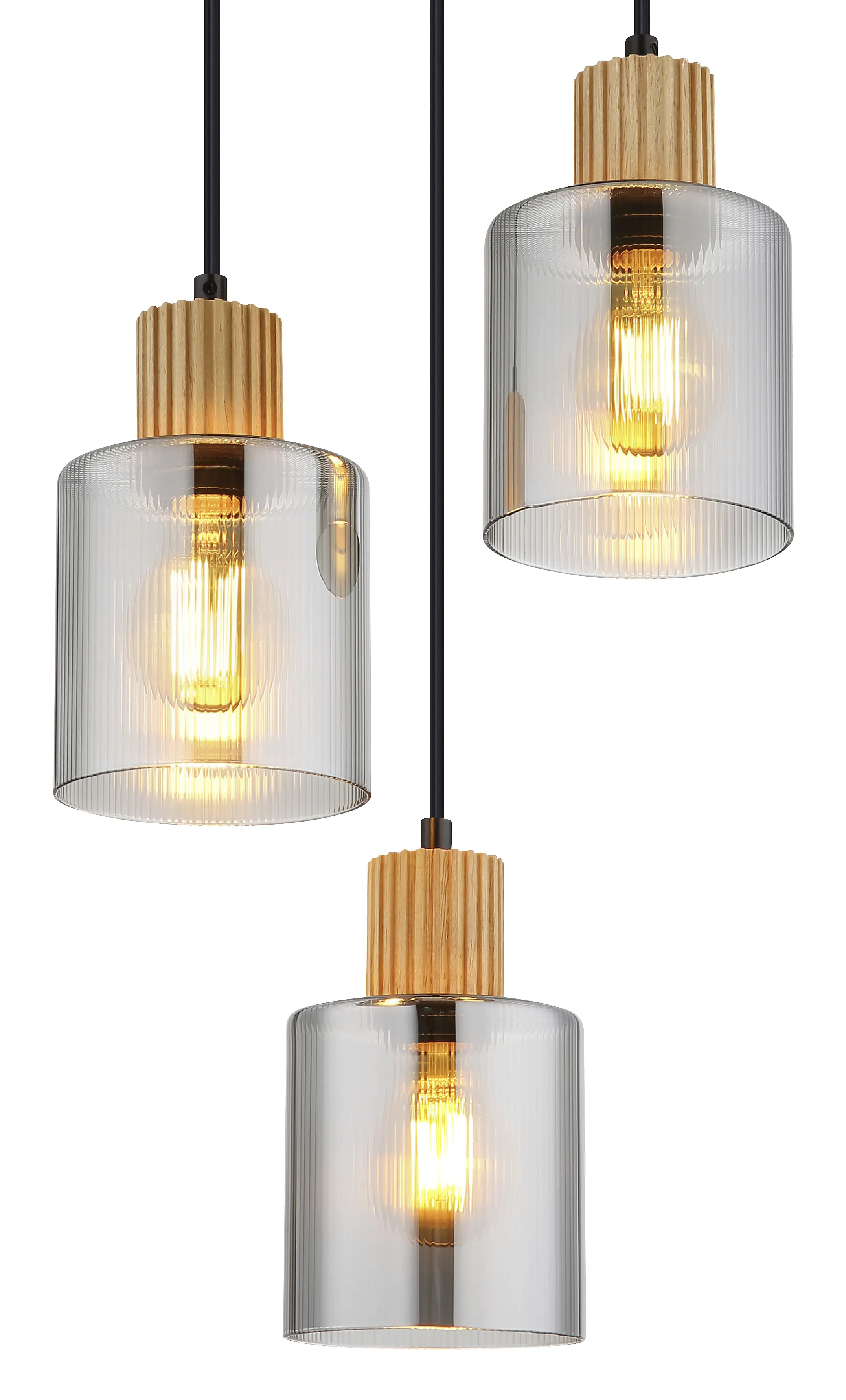 Globo Hängeleuchte Aleidis 30 x 120 cm Ø x H schwarz matt