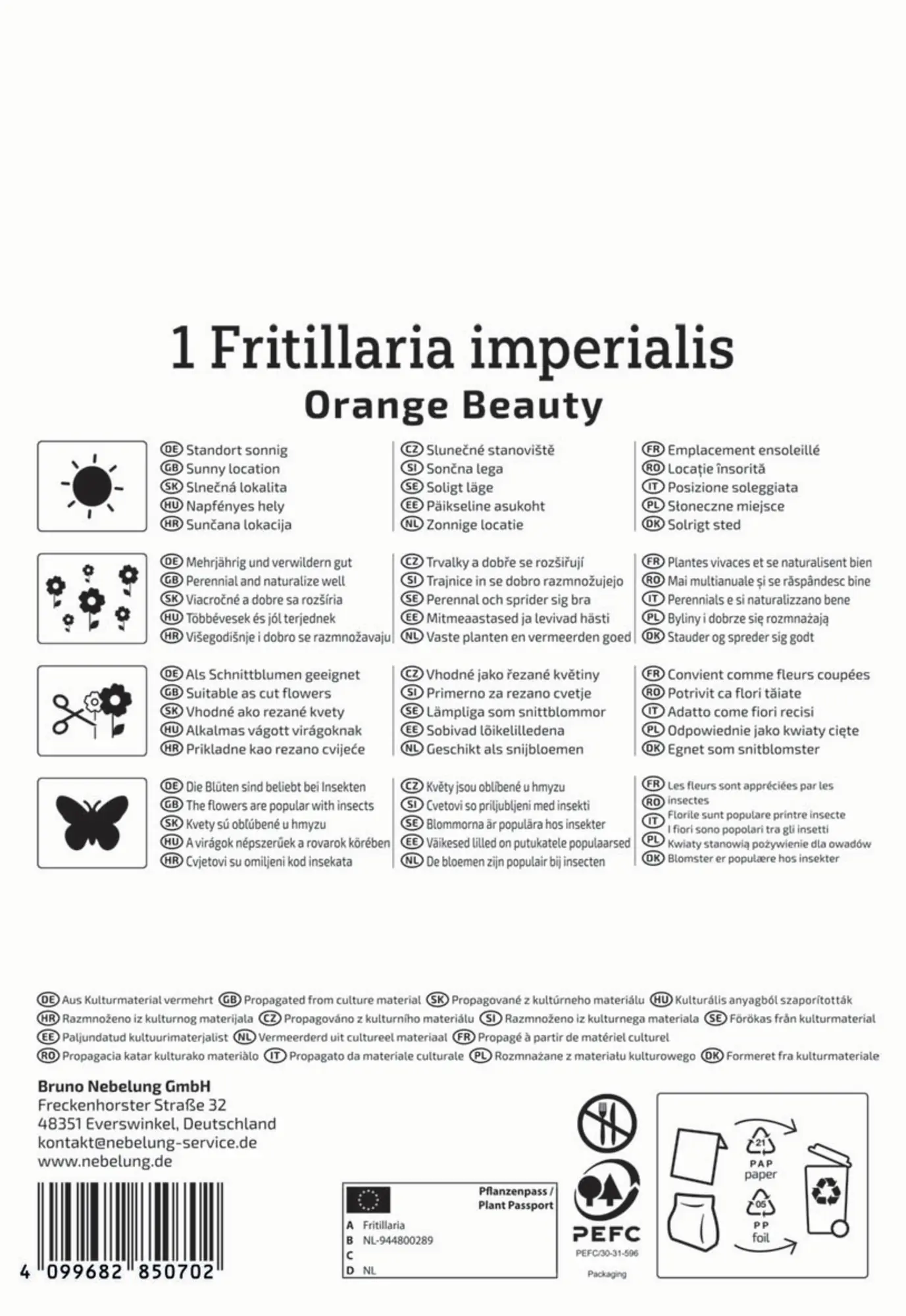 Kiepenkerl Herbstblumenzwiebel Kaiserkrone Orange Beauty 1 Pflanze