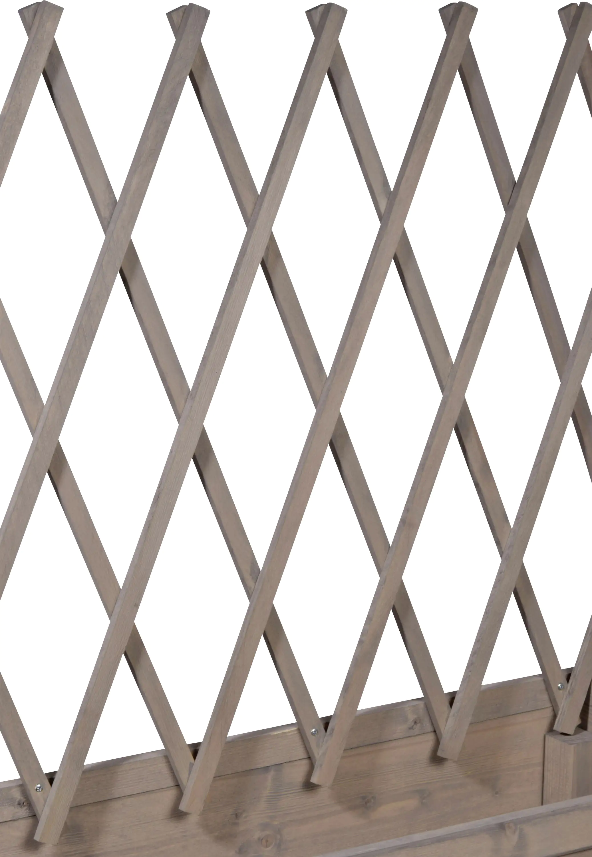 Dobar Rollbares Hochbeet mit Rankgitter grau 79 x 28,5 x 130 cm