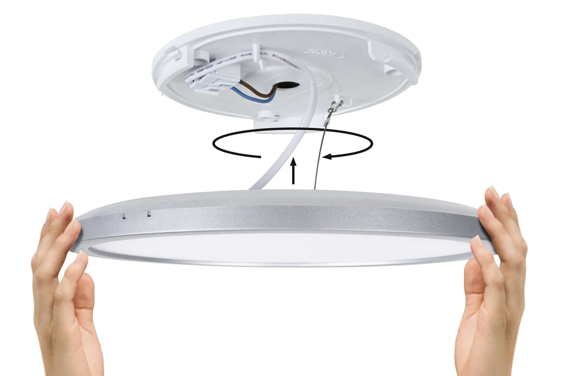 Paulmann LED Deckenleuchte Atria Shine Backlight Holzoptik Ø 42cm