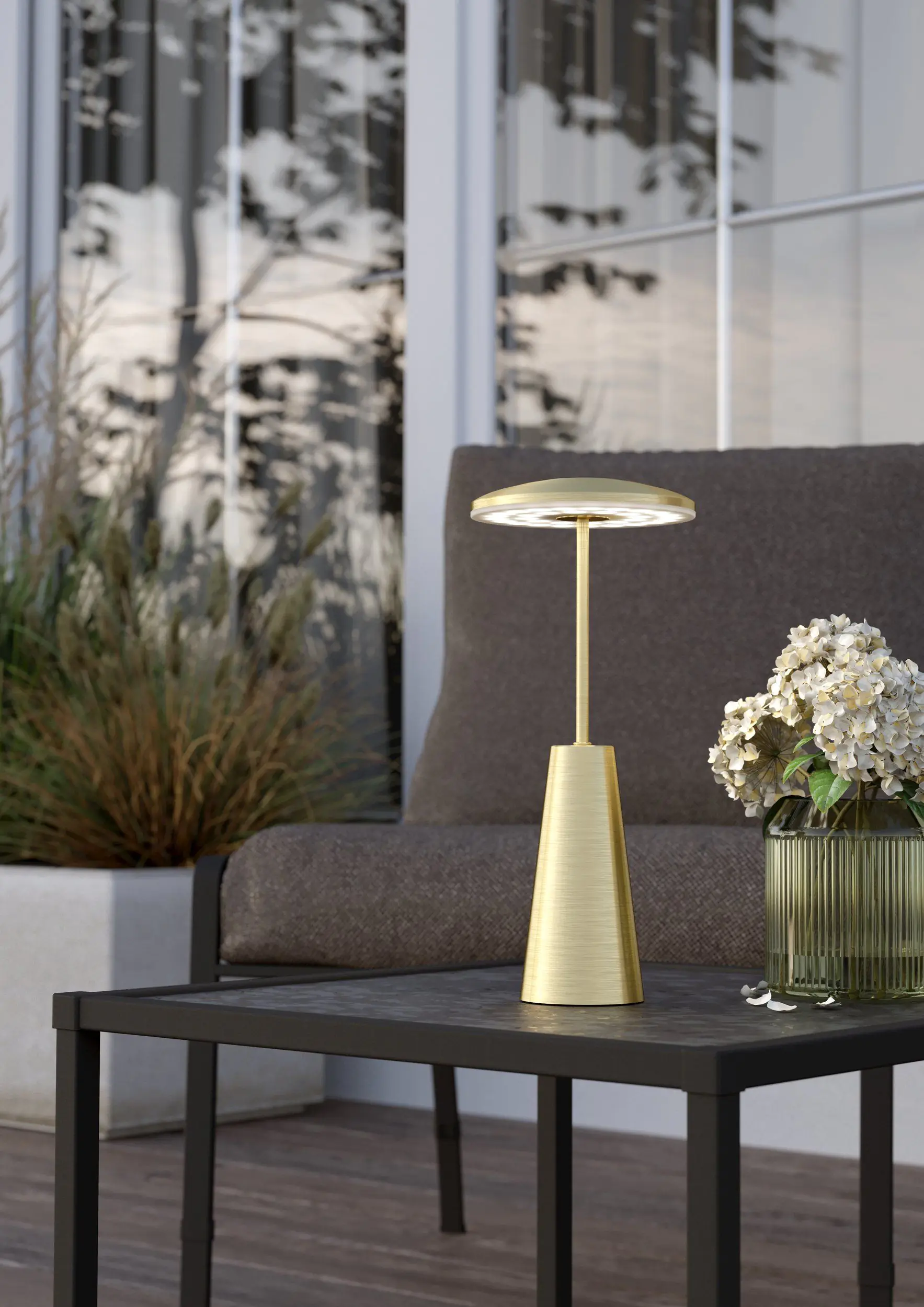 Eglo Tischleuchte Piccola messing 28 x 13 cm 