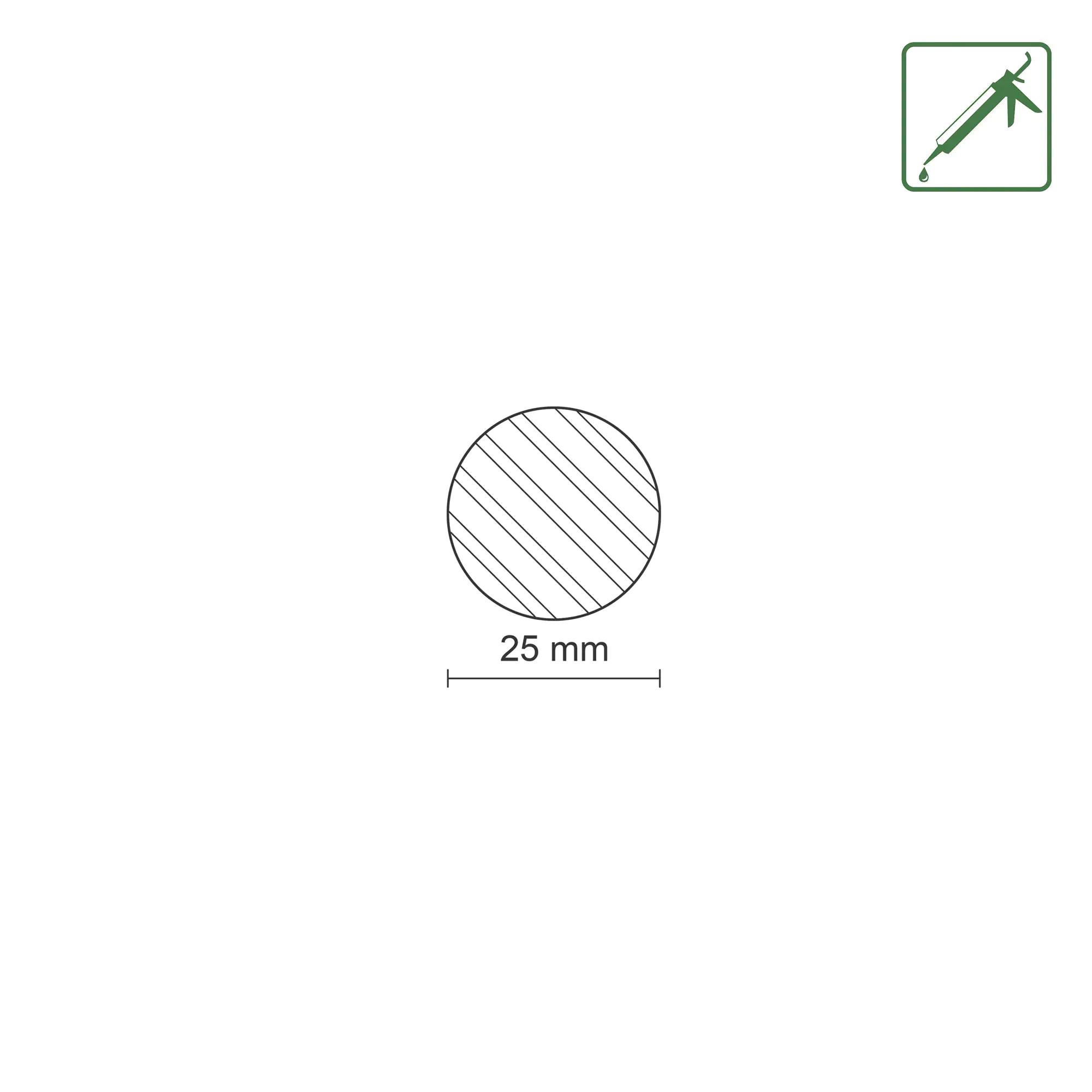 FN Neuhofer Rundstab glatt 190 cm 25 x 25 mm