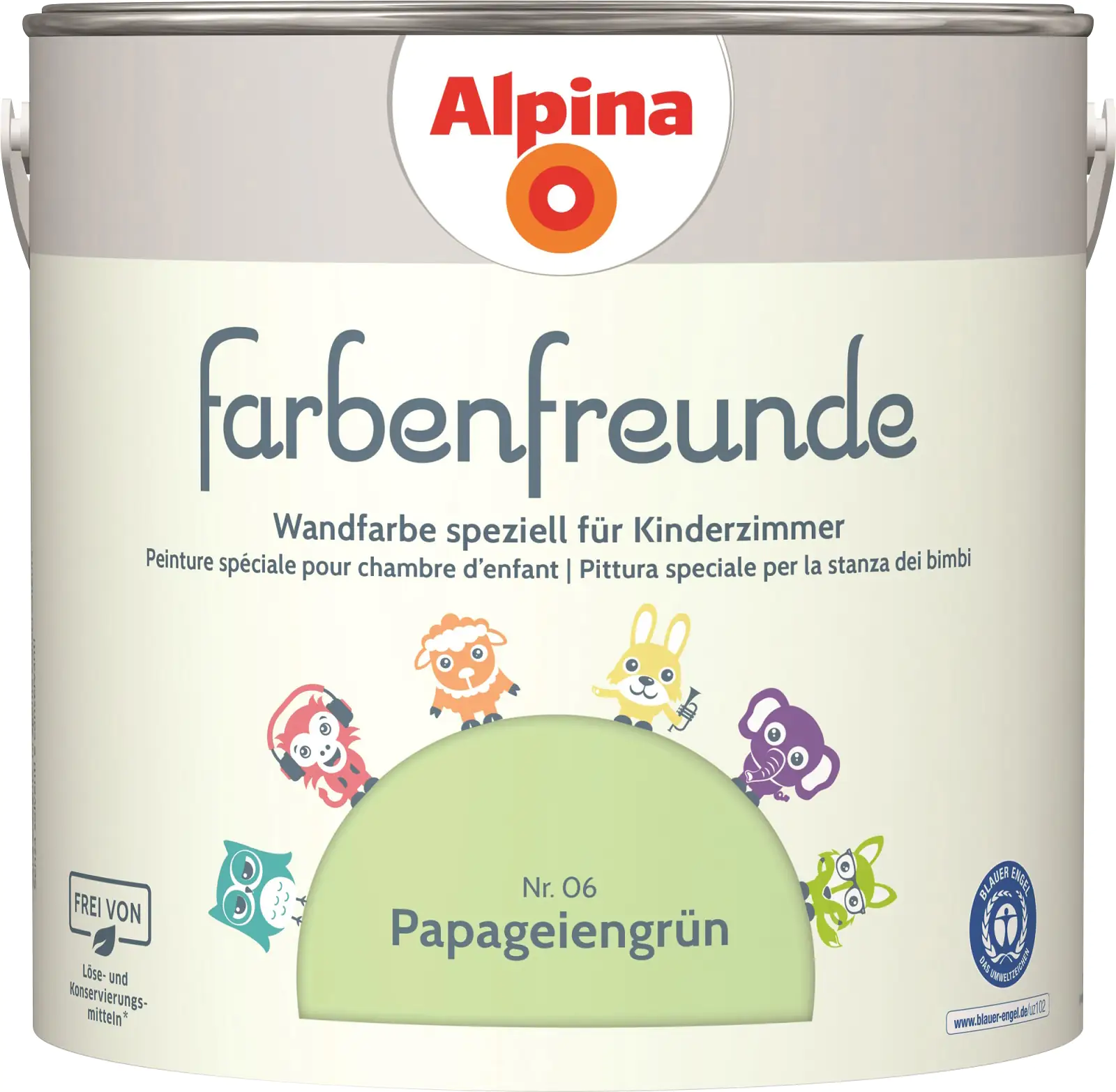 Alpina Farbenfreunde Nr. 06 papageiengrün 2,5 L matt Alpina Farbenfreunde Nr. 06 papageiengrün 2,5 L matt