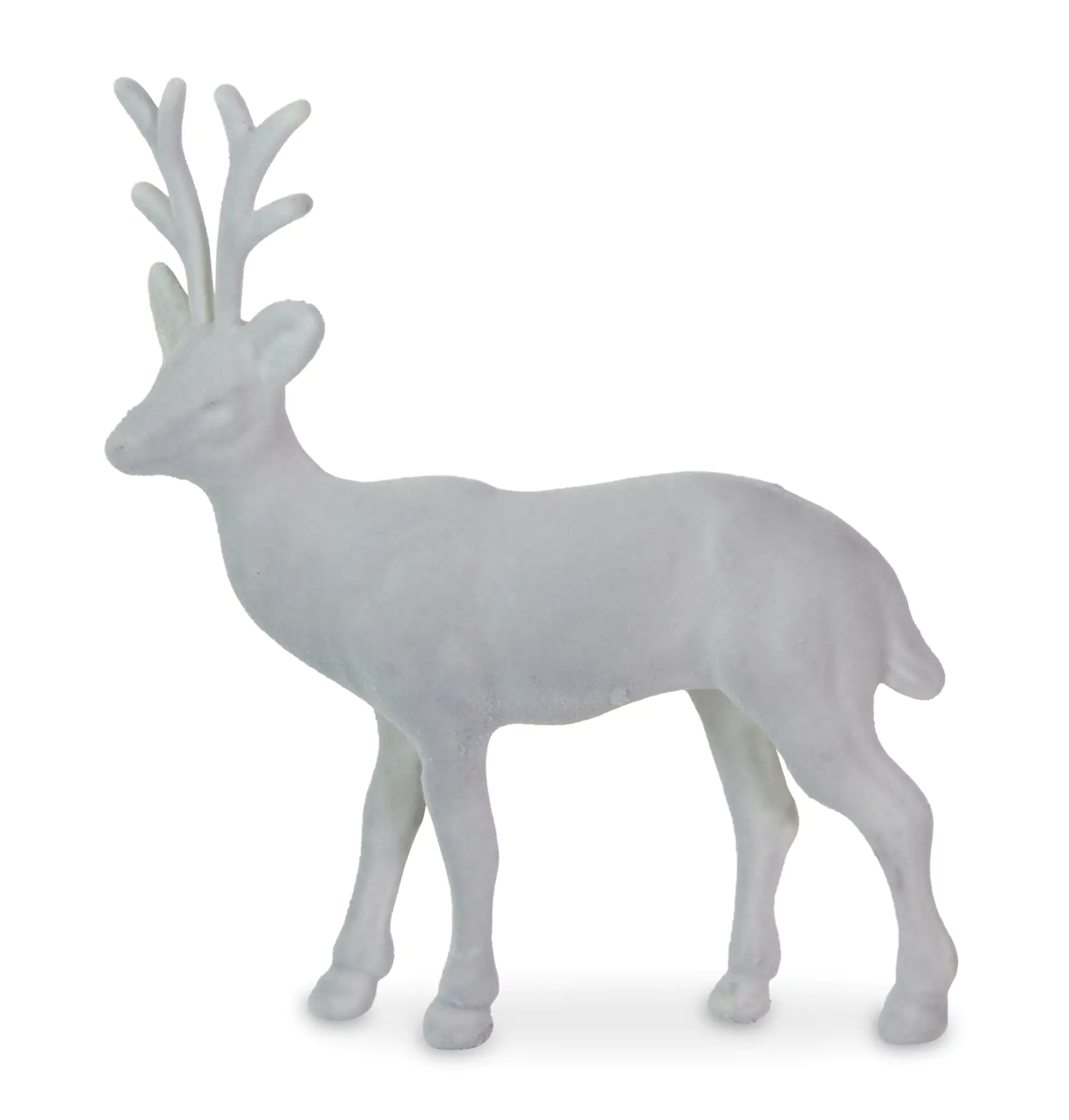 Riffelmacher Hirsch aus grauem Samt 17 x 20 cm
