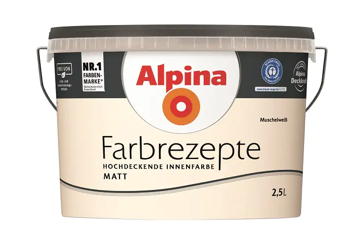 Alpina Farbrezepte Muschelweiß 2,5 L Alpina Farbrezepte Muschelweiß 2,5 L