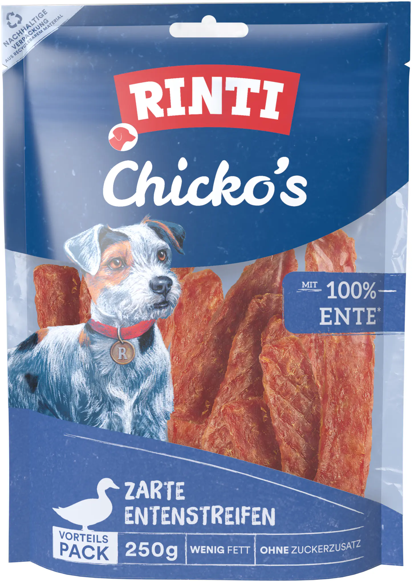 Rinti Chicko Hundesnack Ente Vorratspack 250 g Rinti Chicko Hundesnack Ente Vorratspack 250 g