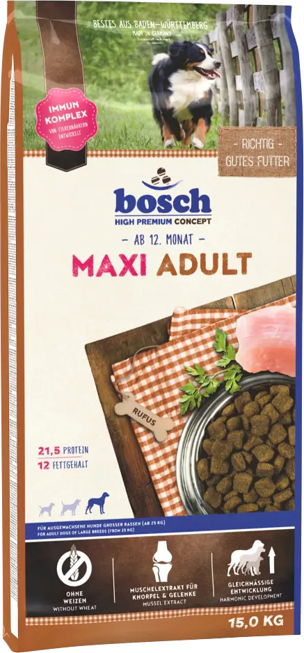 Bosch Trockenfutter für große Hunde Adult Maxi 15 kg Bosch Trockenfutter für große Hunde Adult Maxi 15 kg
