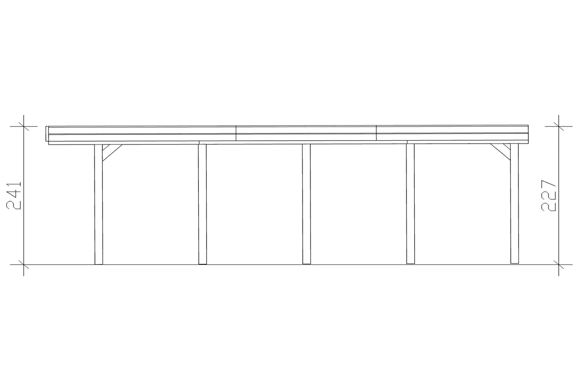 SKAN HOLZ Carport Friesland 314 x 708 cm mit Aluminiumdach