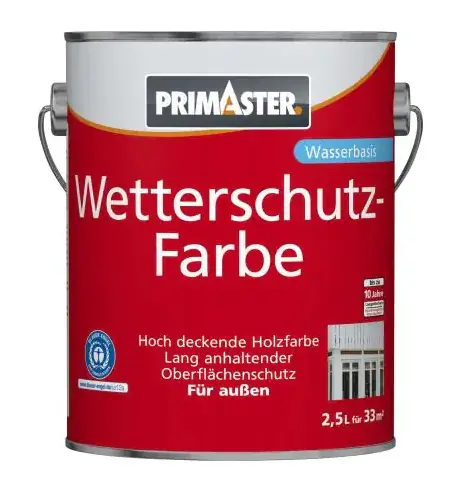 Primaster Wetterschutzfarbe 2,5 L dunkelbraun