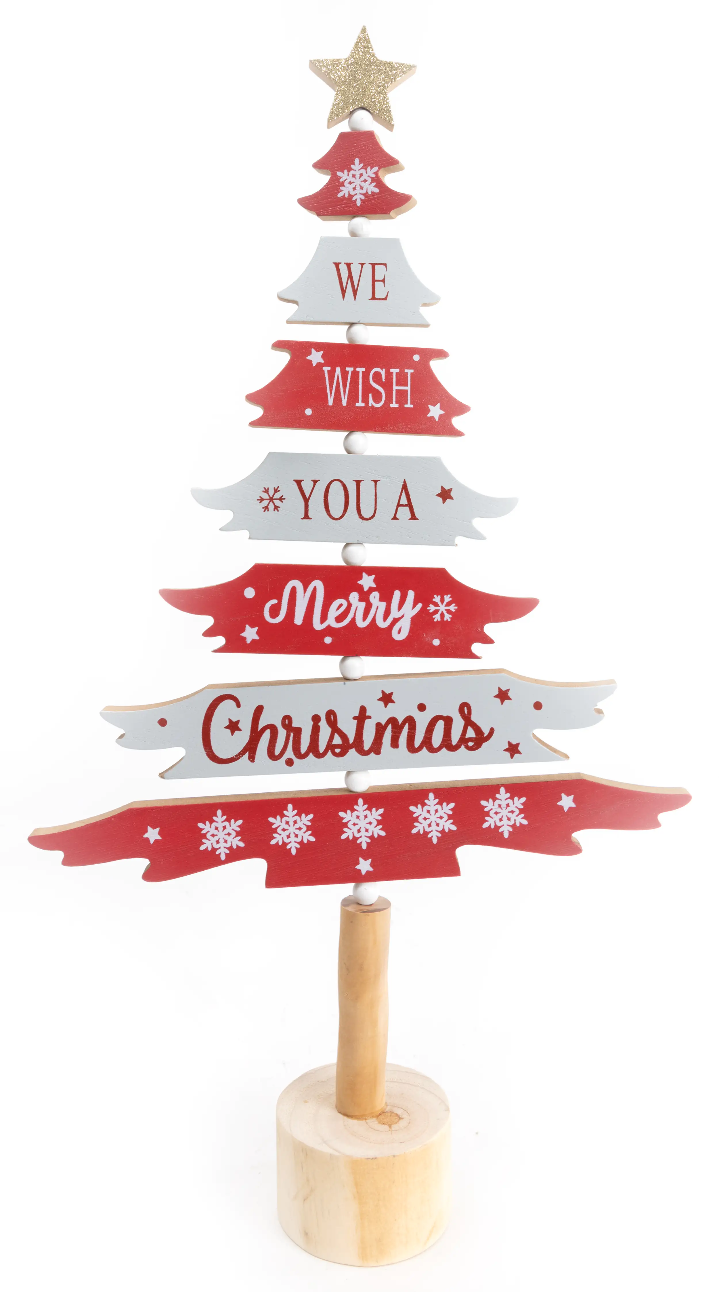 TrendLine Dekofigur Weihnachtsbaum aus Holz 25,5 x 6,5 x 46,5 cm