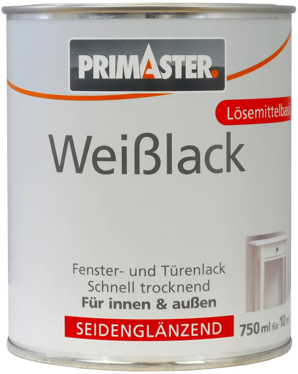 Primaster Weißlack 750 ml seidenglänzend