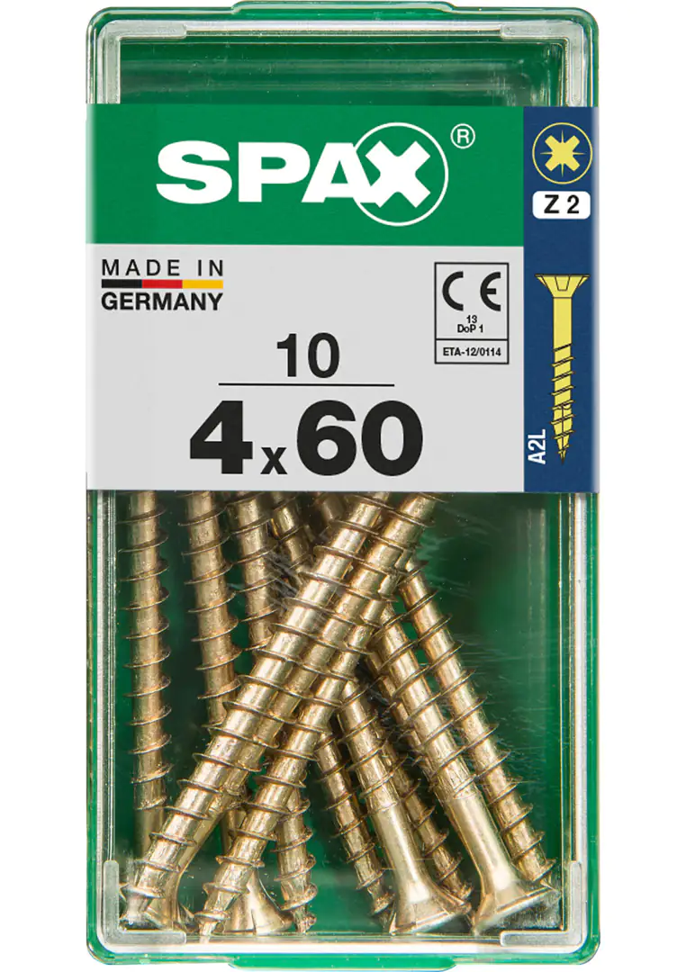 Spax Universalschrauben 4.0 x 60 mm PZ 2 - 10 Stk.