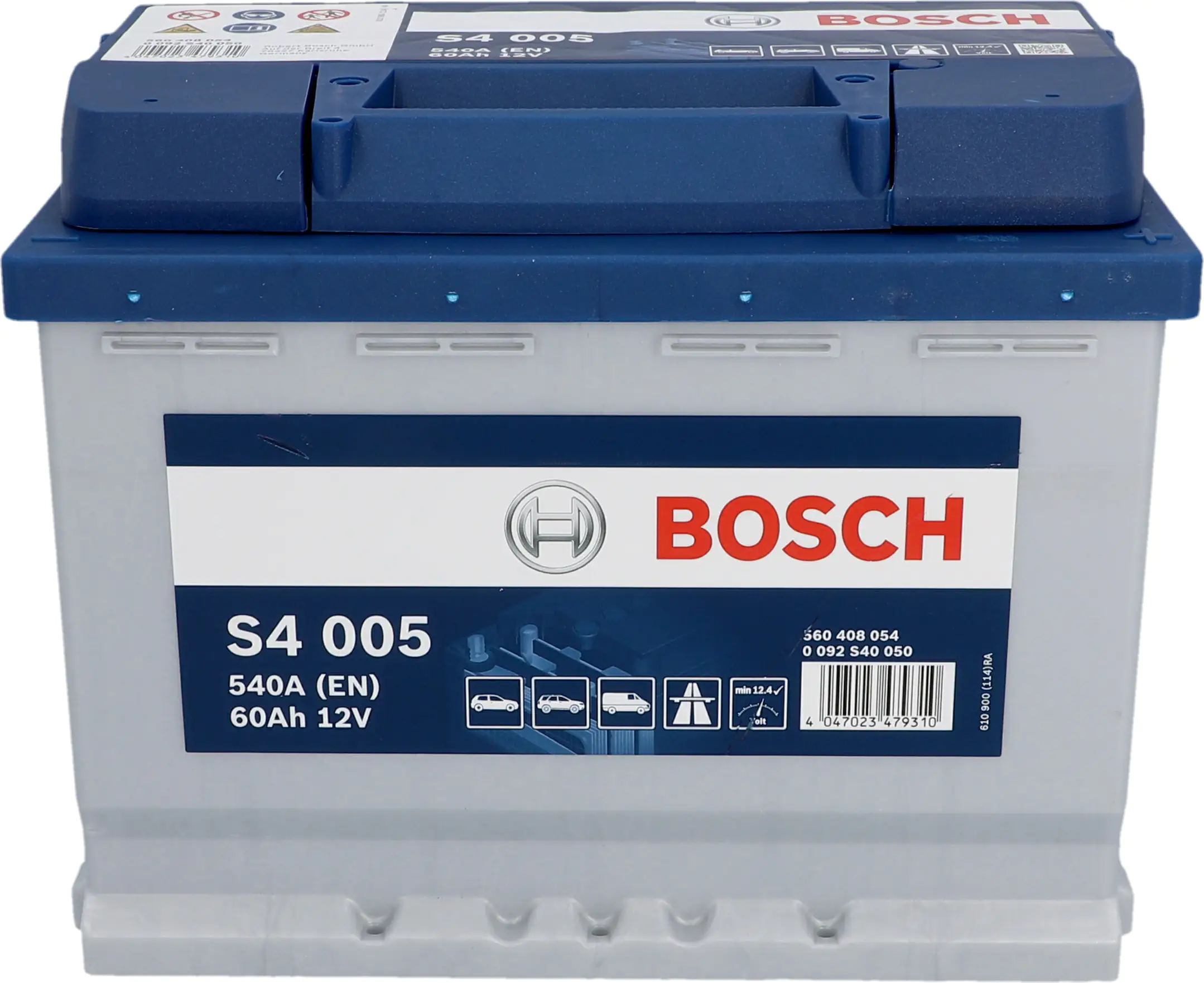 Bosch Starterbatterie S4 60Ah 540A 0092S40050 Maße: 242x175x190mm (LxBxH)