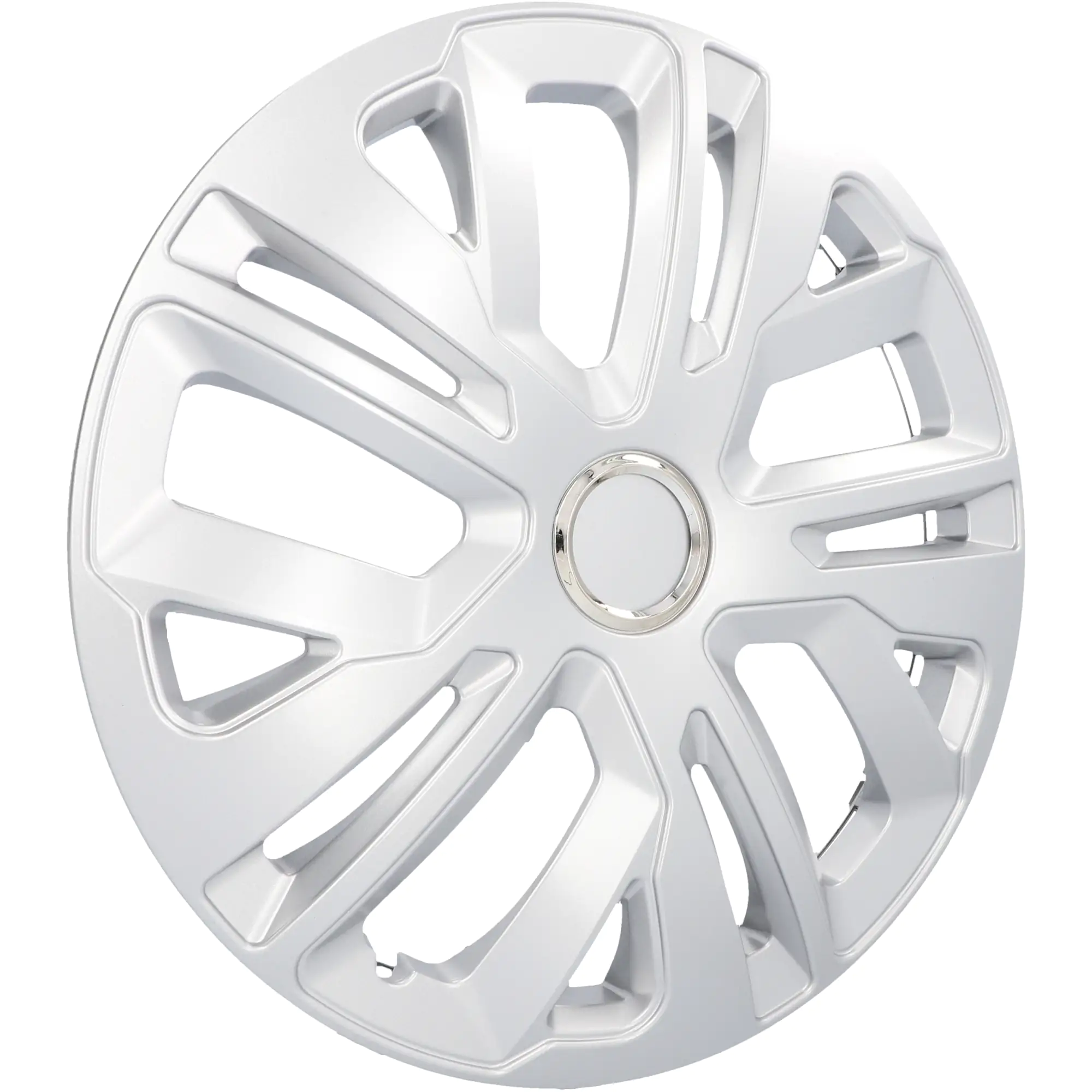 Cartrend Radzierblende Raven 40 cm (16 Zoll) silber 4 stück