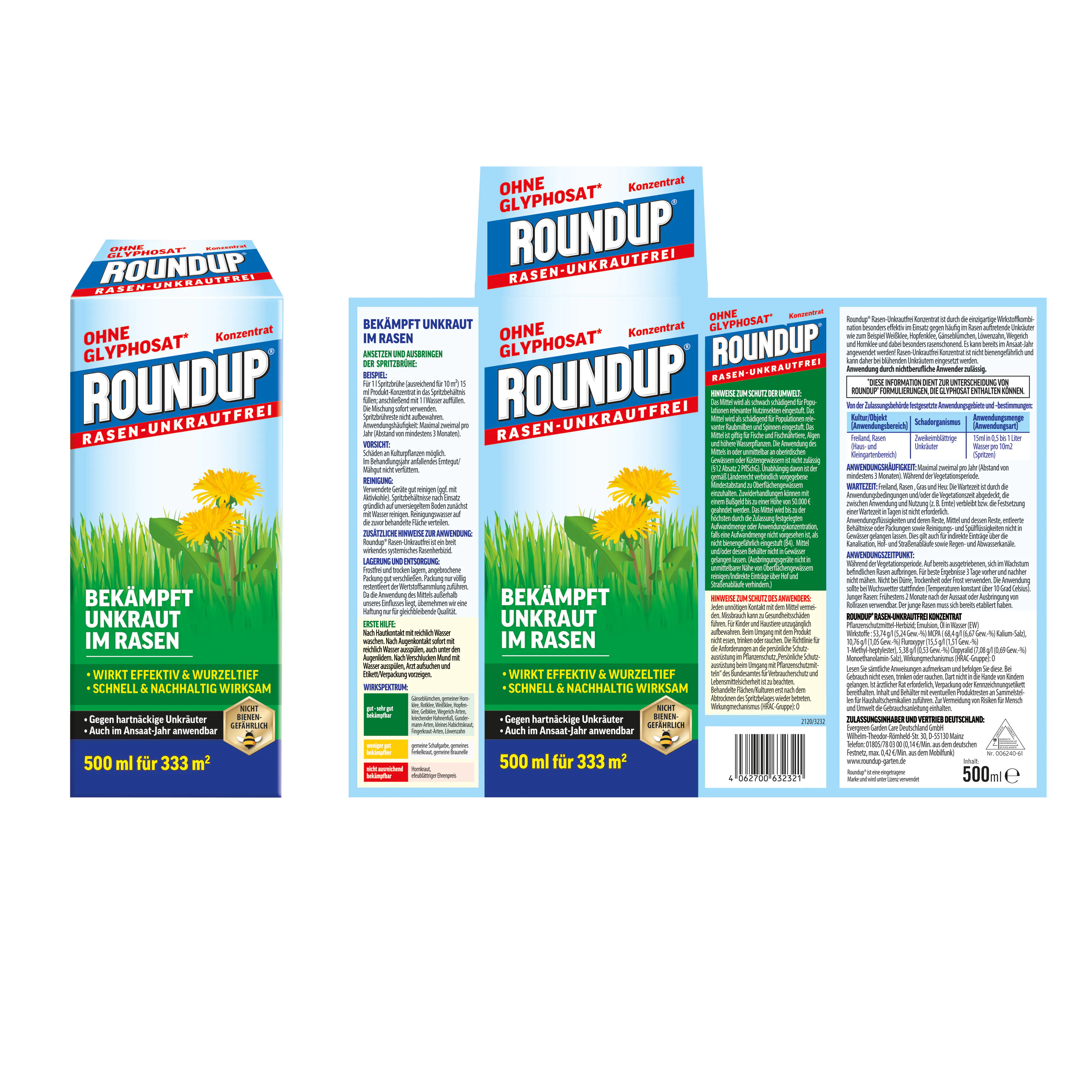 Roundup Rasen-Unkrautfrei Konzentrat 500 ml