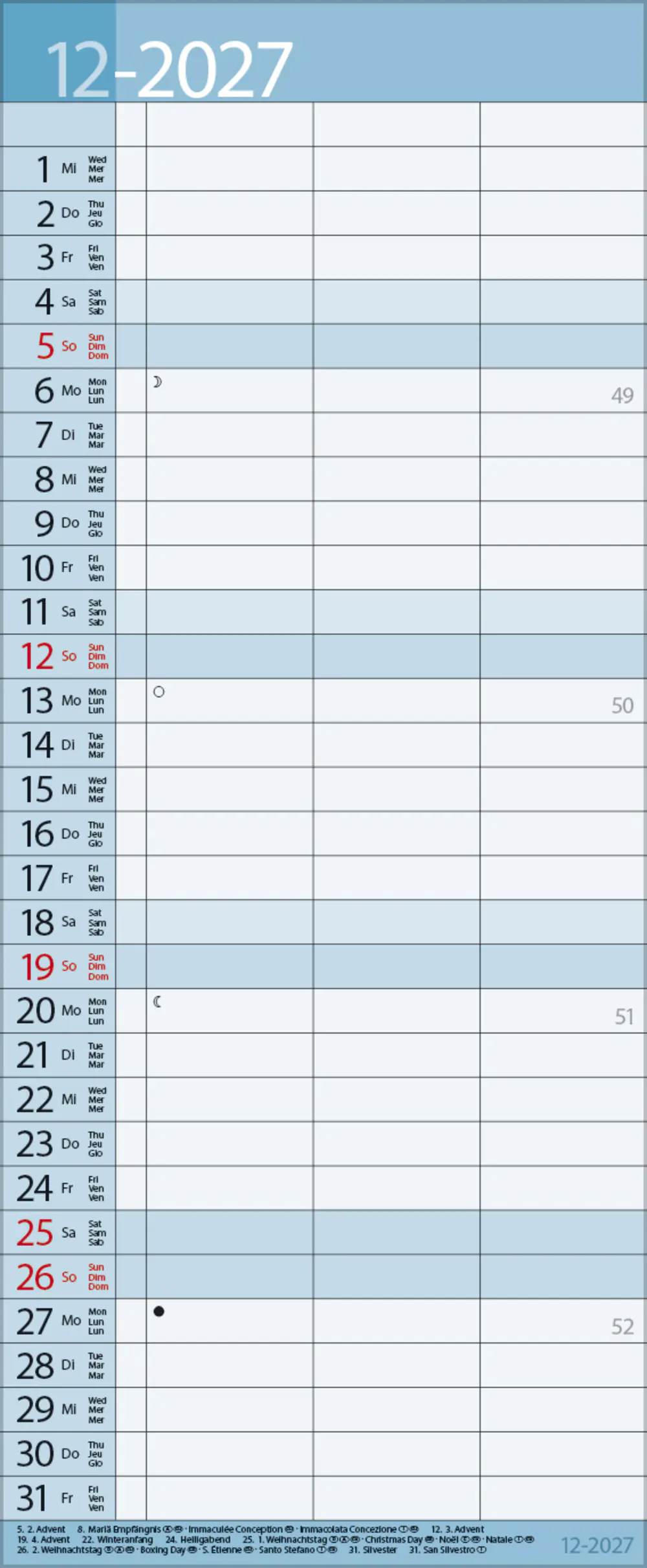 Korsch Kalender Timer for 2 Lifestyle 2027