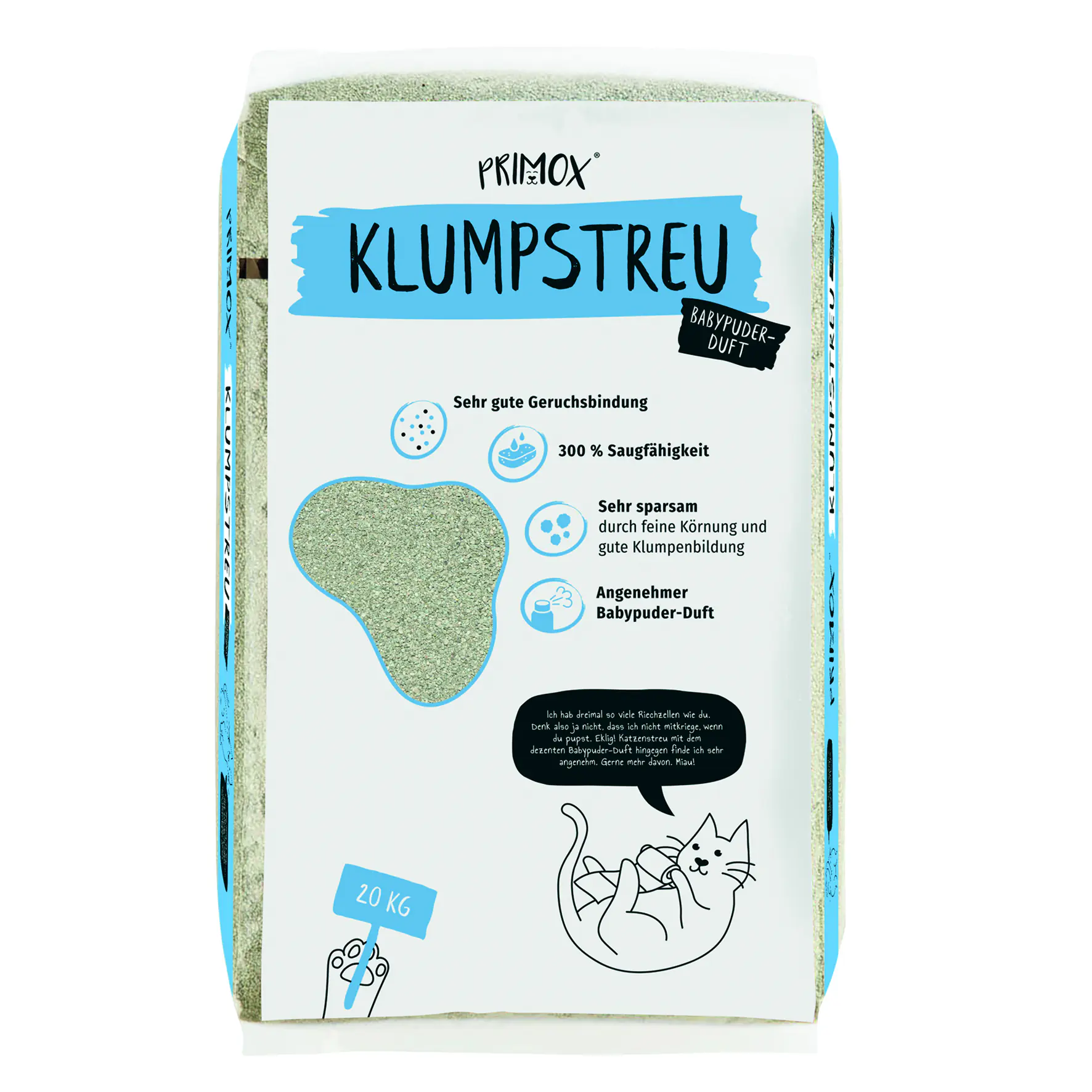 Primox Katzenstreu Babypuderduft 20 kg