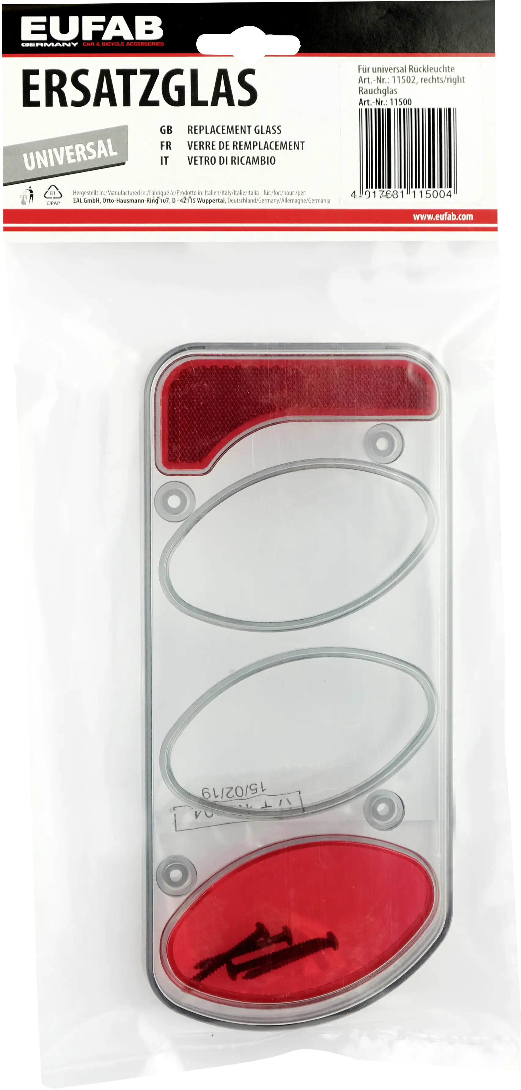 EUFAB Ersatzglas für Rückleuchte links